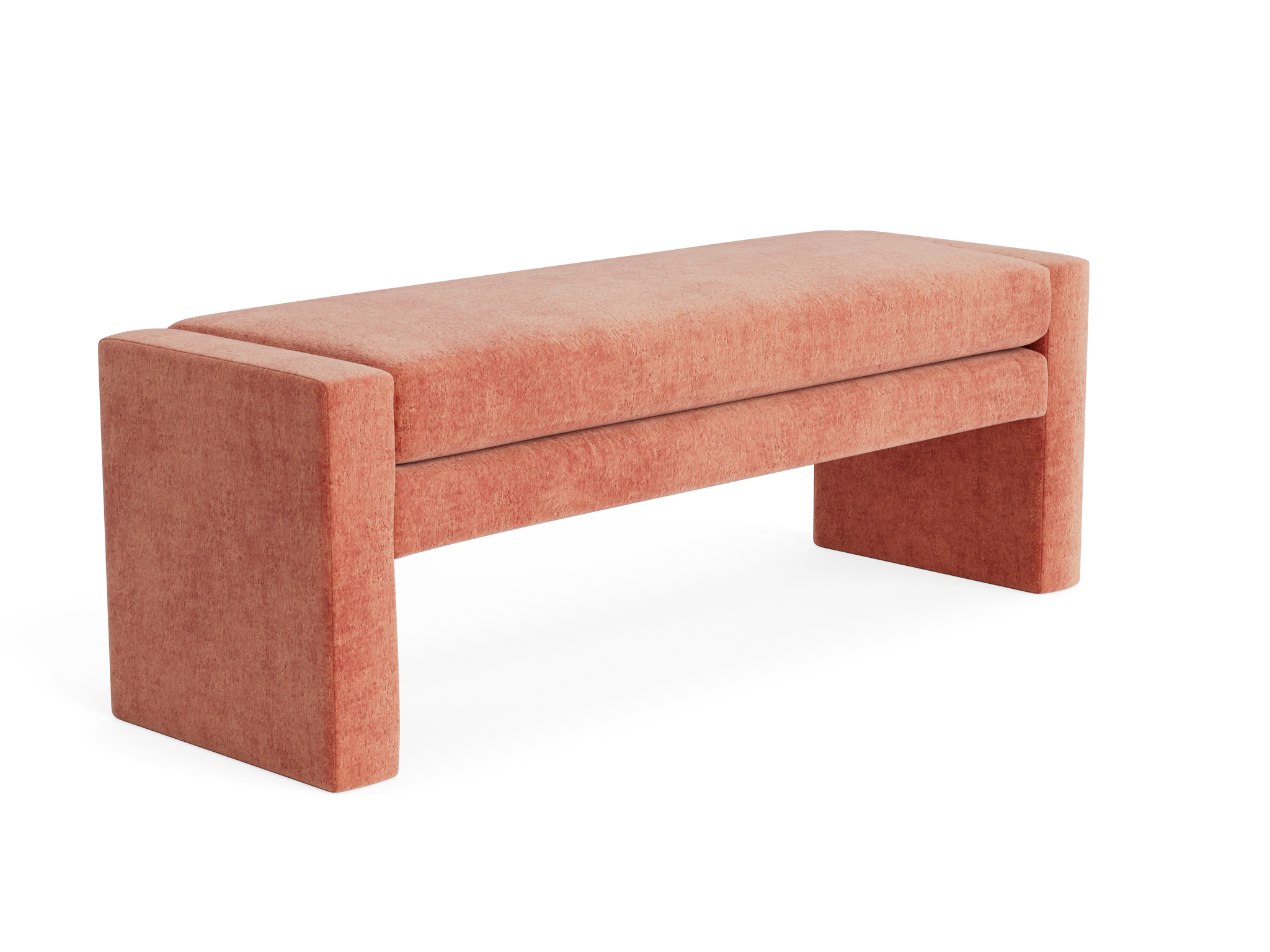estie bench plush terra rose