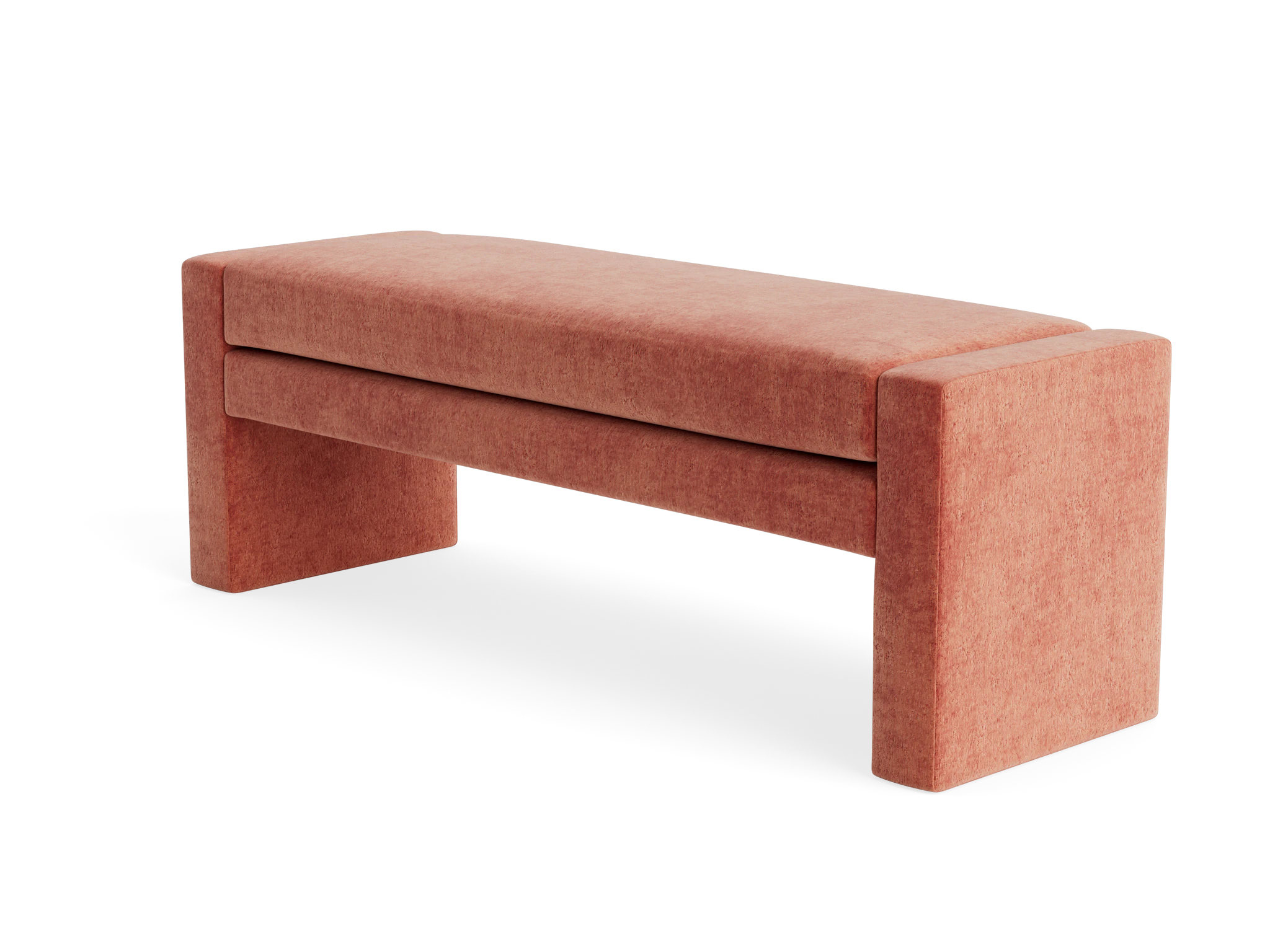 estie bench plush terra rose