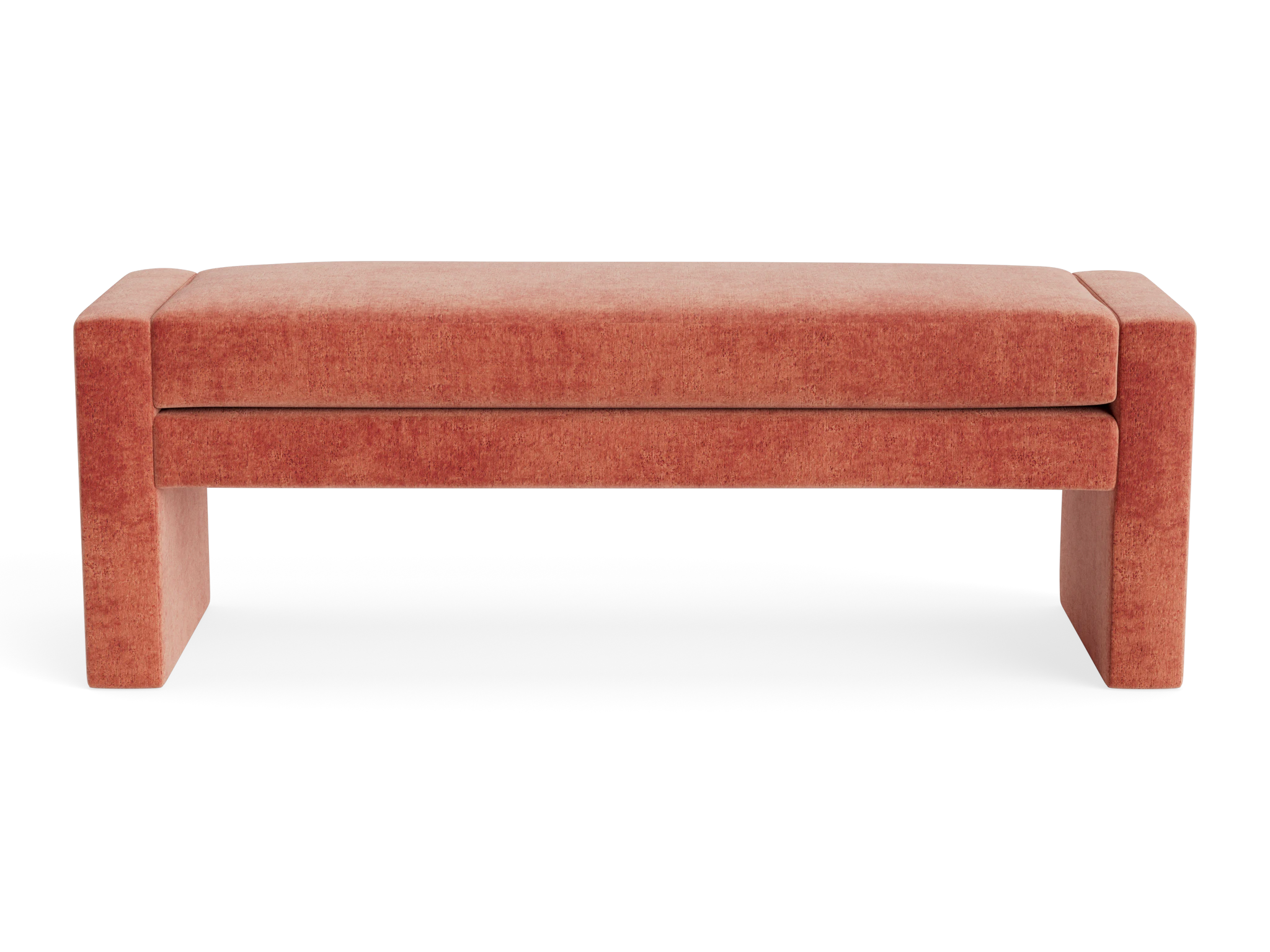 estie bench plush terra rose