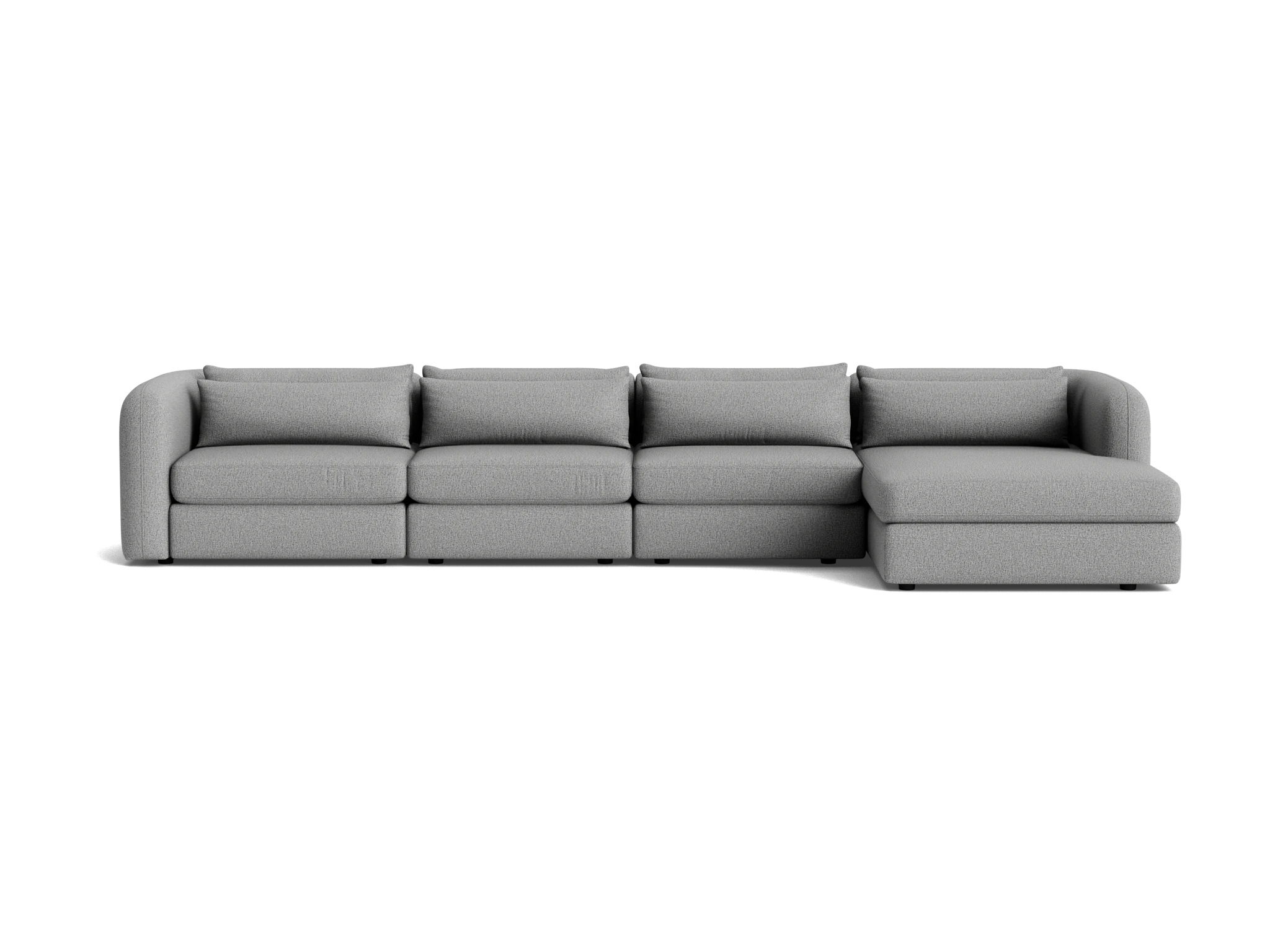 sebastian modular grand chaise sectional taylor felt gray