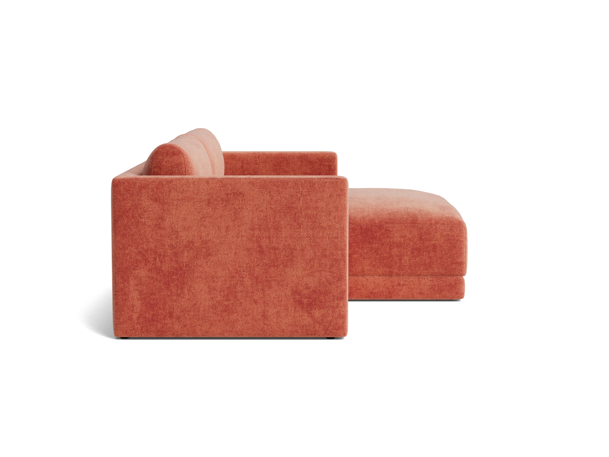maurice modular compact sectional plush terra rose