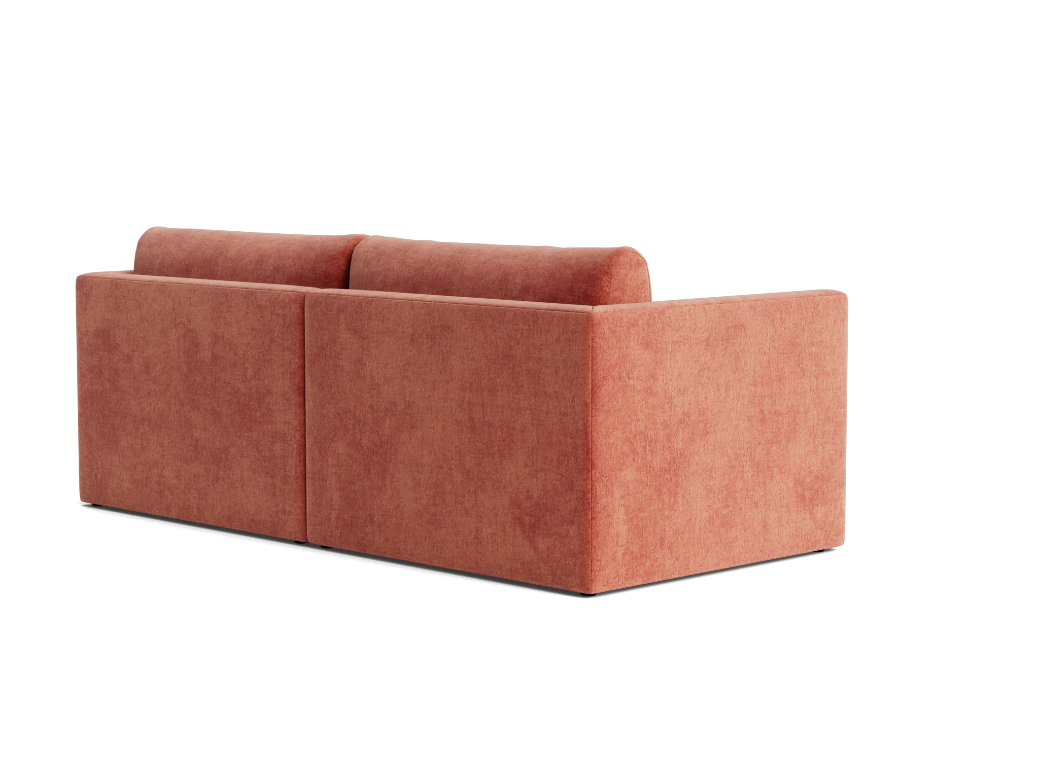maurice modular compact sectional plush terra rose