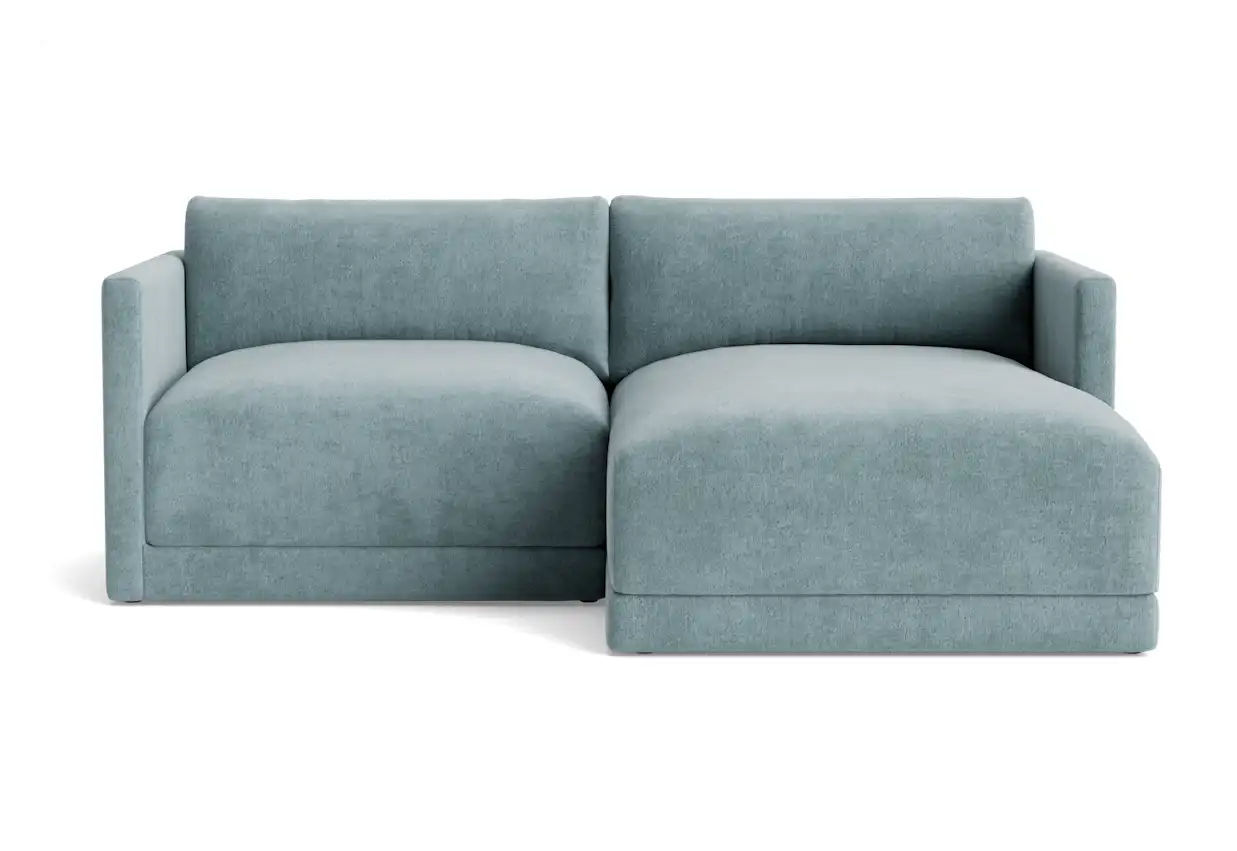 maurice modular compact sectional plush mist