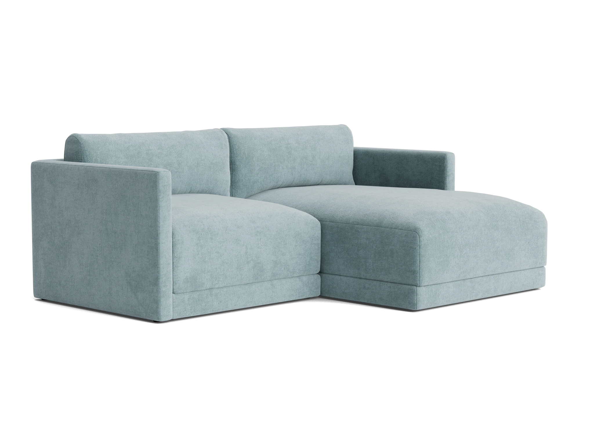 maurice modular compact sectional plush mist