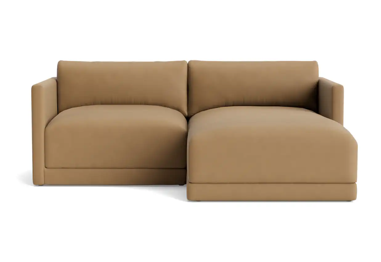 maurice modular compact sectional washed california biscuit