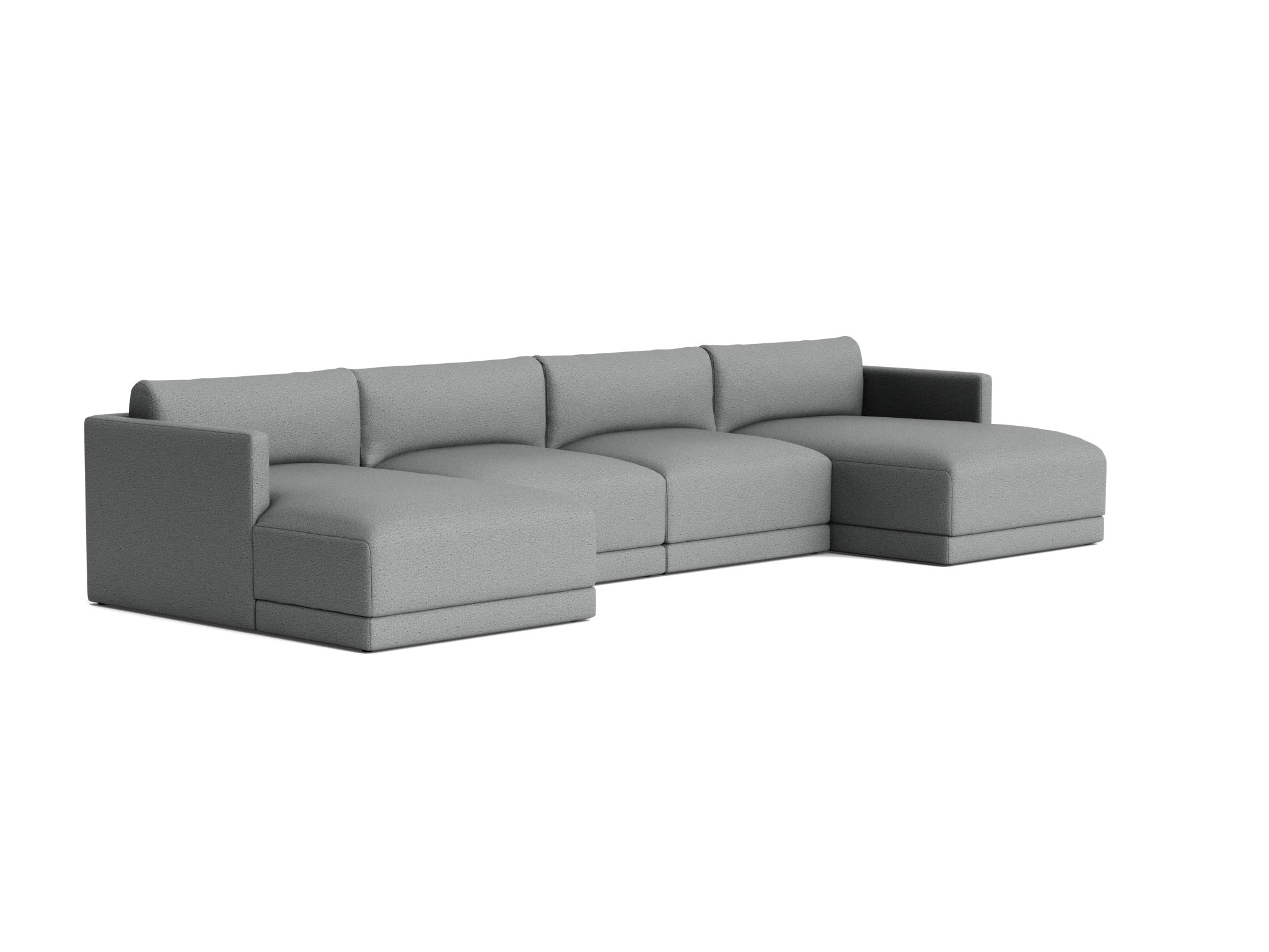 maurice modular grand chaise sectional essence ash