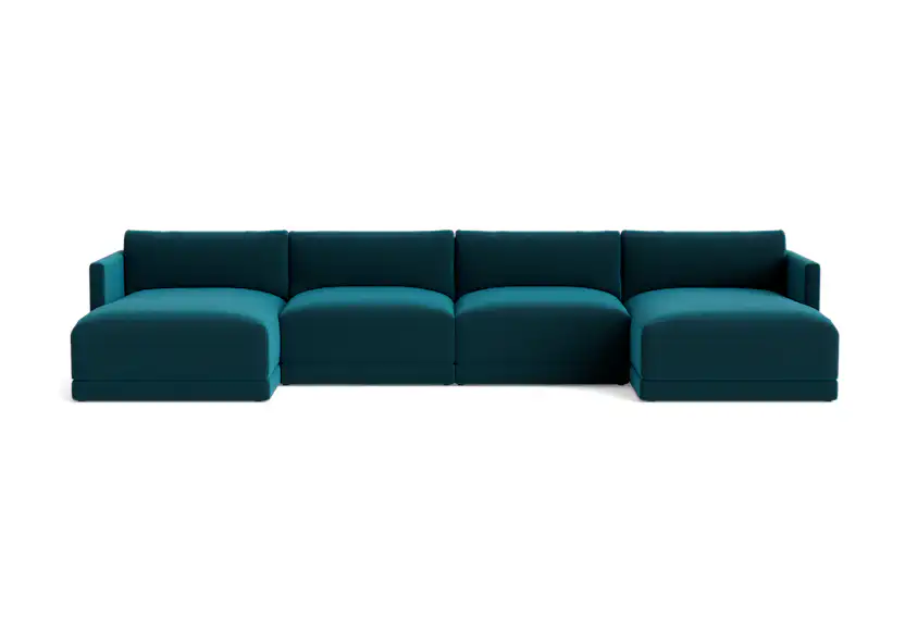 maurice modular grand chaise sectional royale peacock