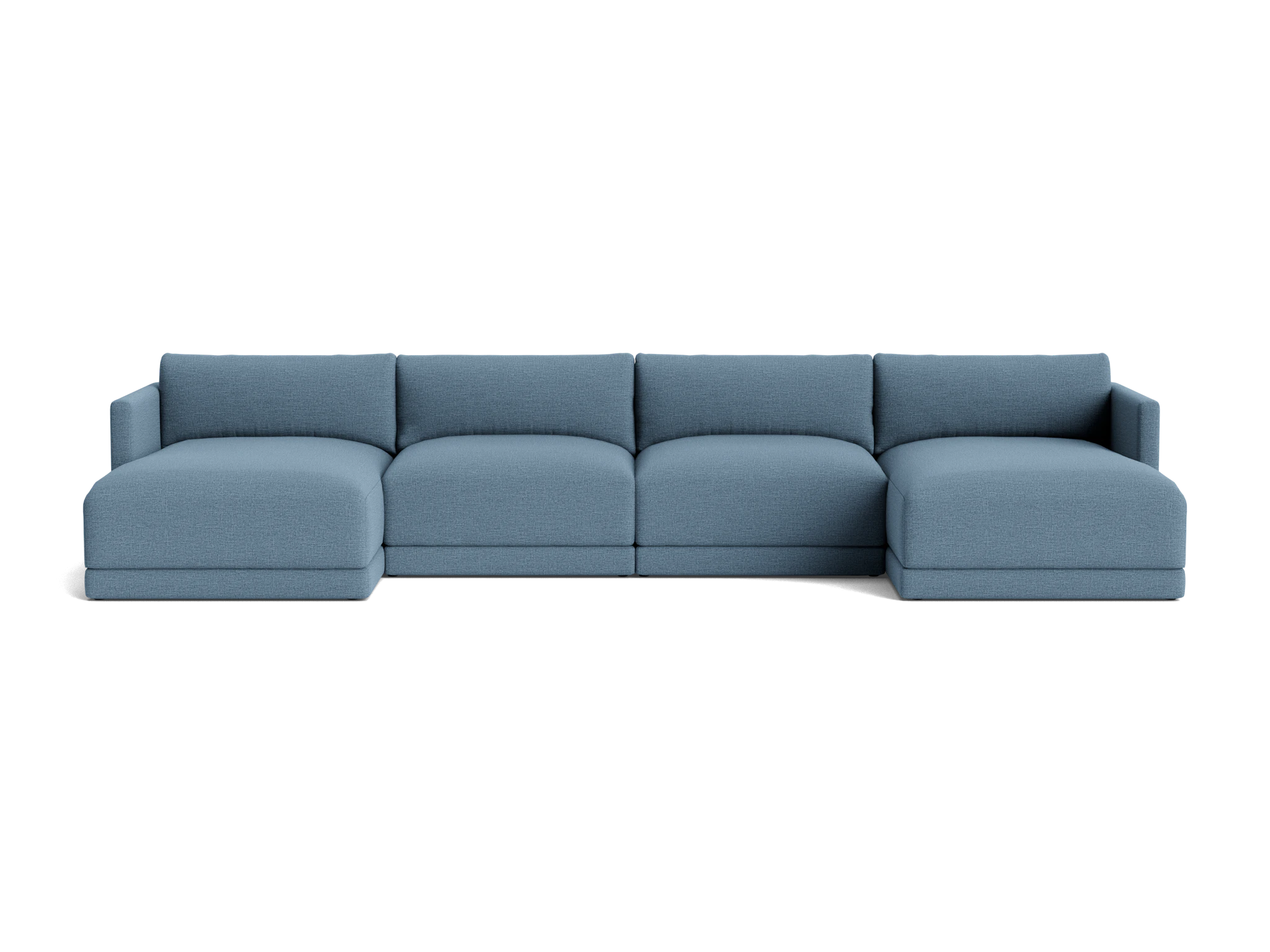 maurice modular grand chaise sectional milo french blue