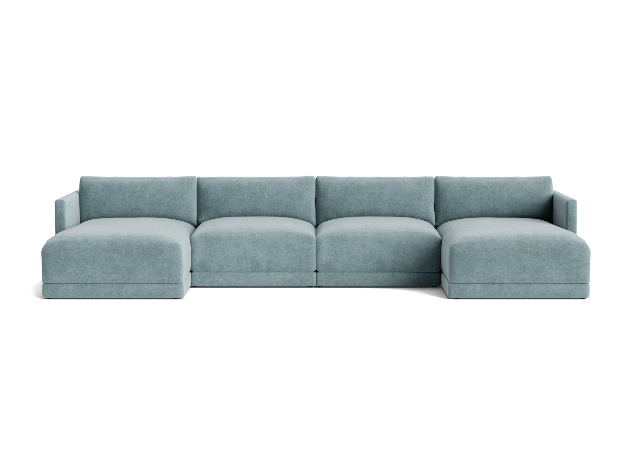 maurice modular grand chaise sectional plush mist