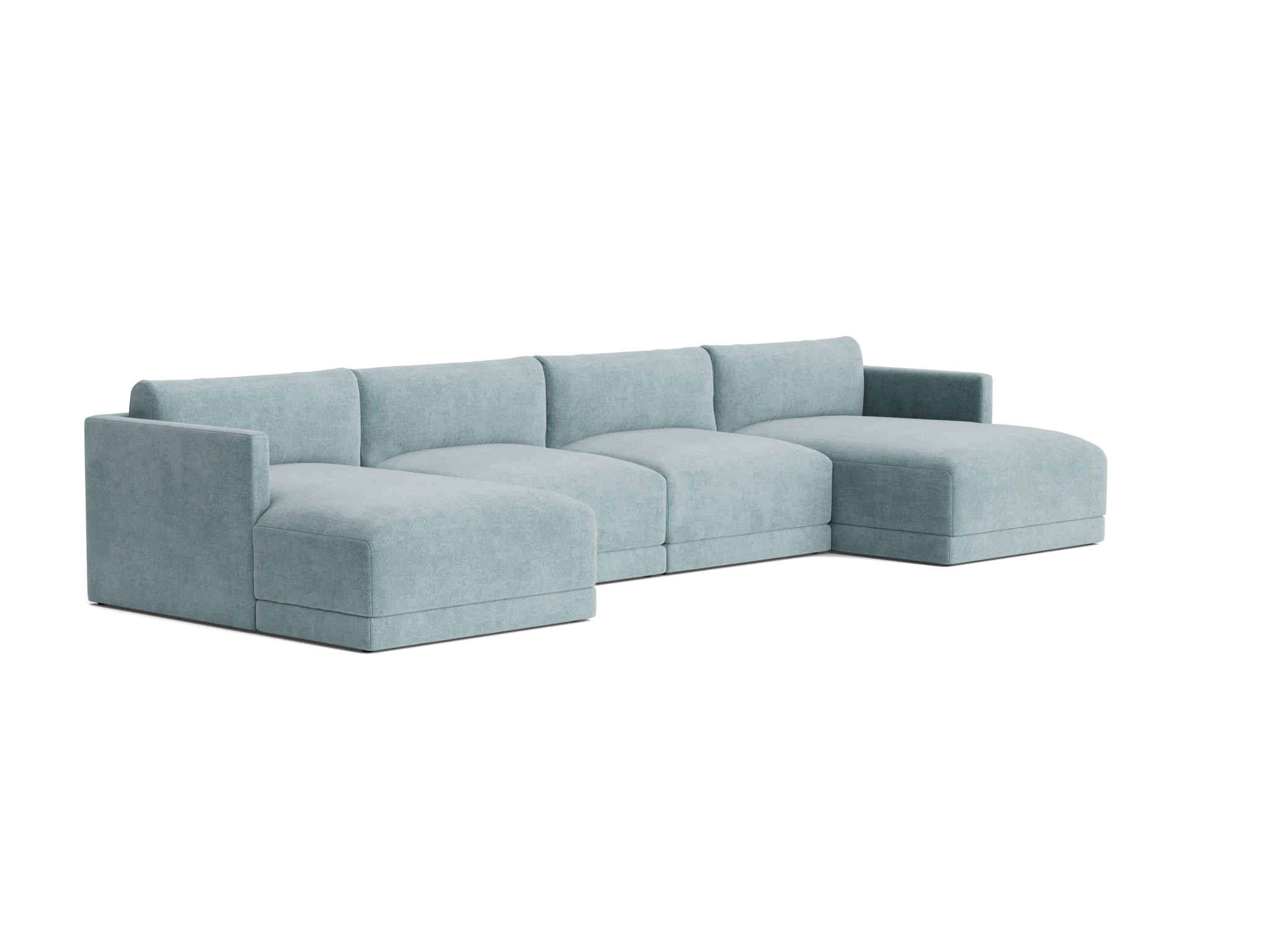 maurice modular grand chaise sectional plush mist
