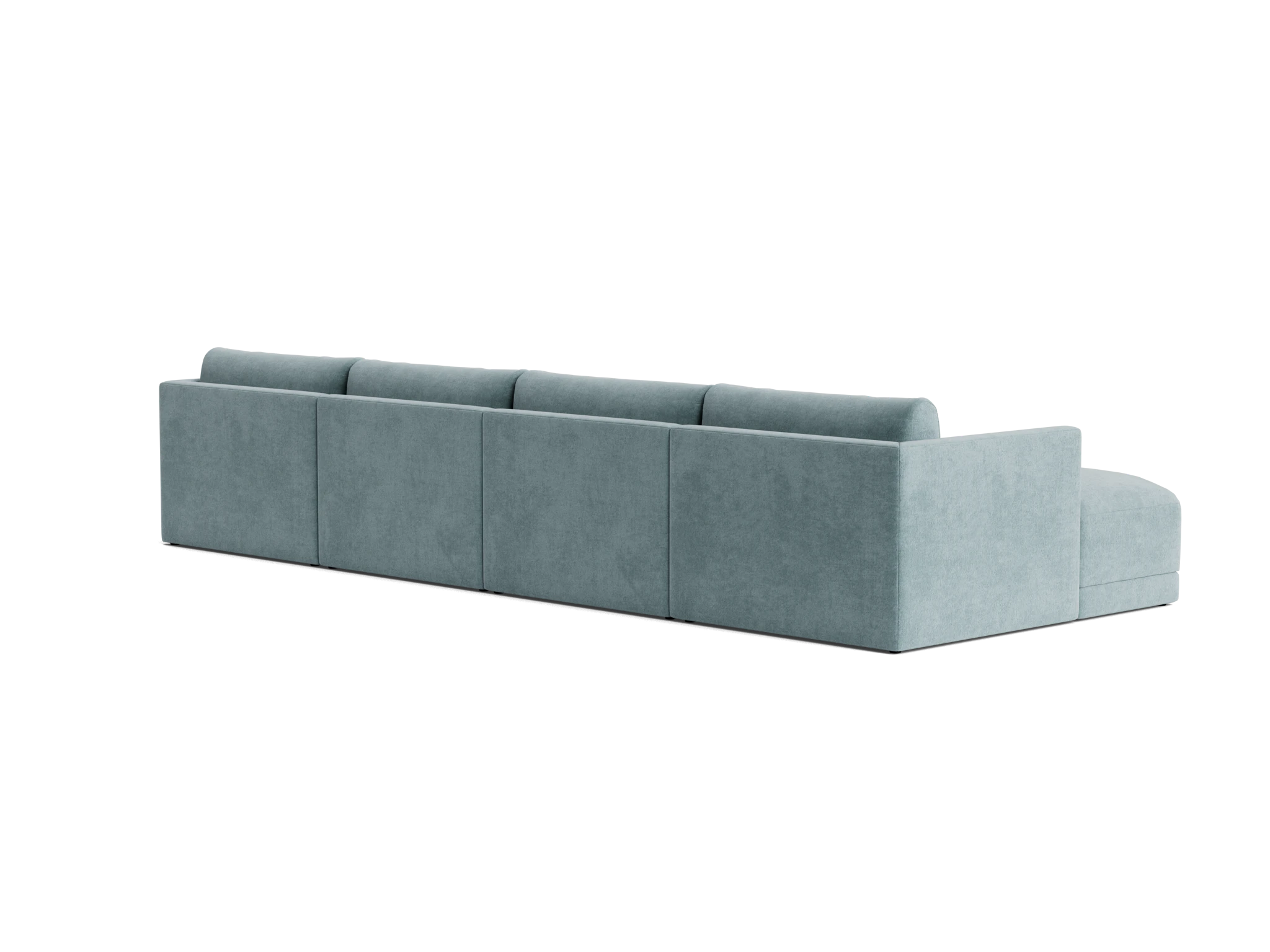 maurice modular grand chaise sectional plush mist