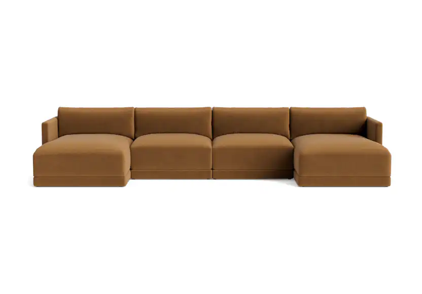 maurice modular grand chaise sectional banks nutmeg