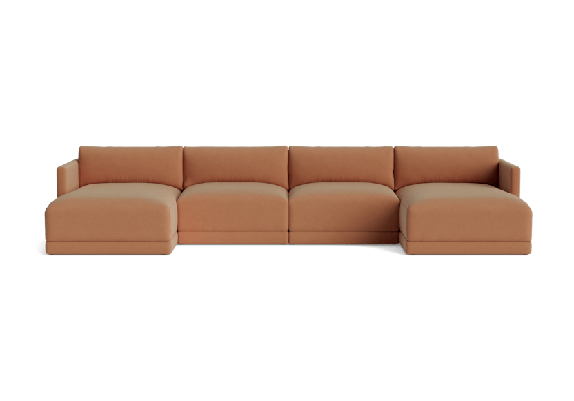 maurice modular grand chaise sectional royale pantone mocha mousse