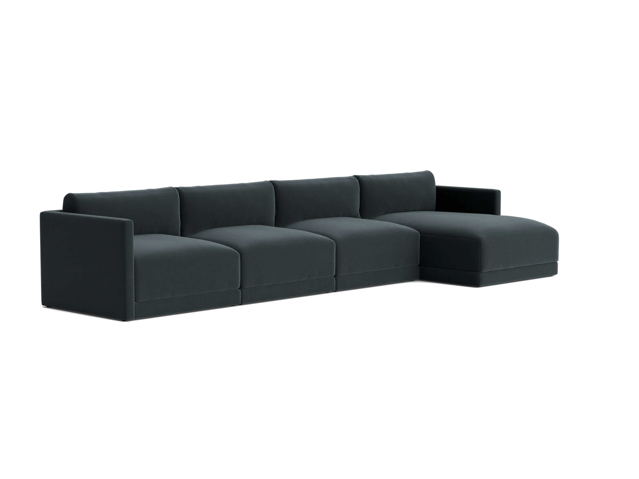 maurice modular grand chaise sectional royale gunmetal