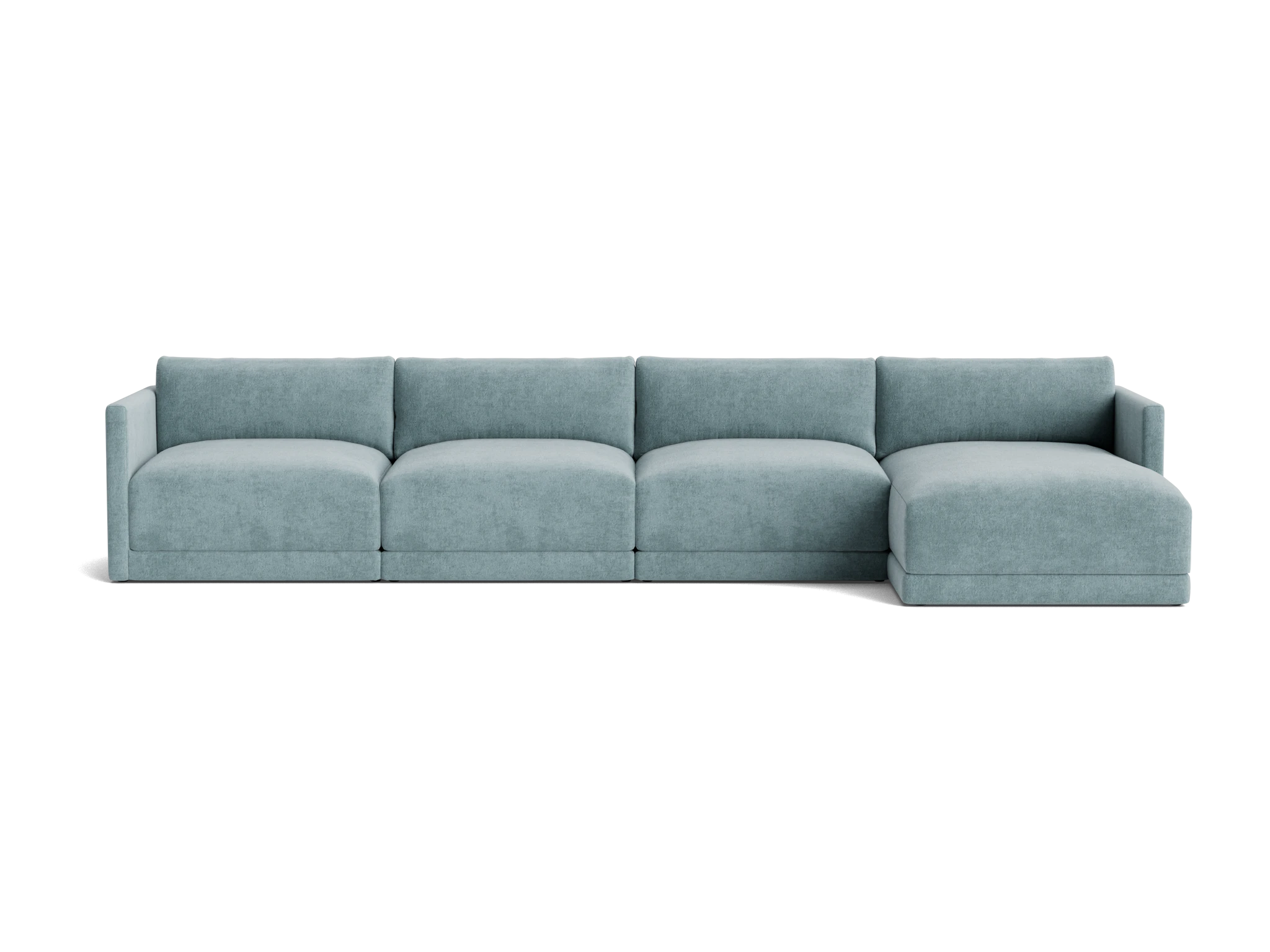 maurice modular grand chaise sectional plush mist