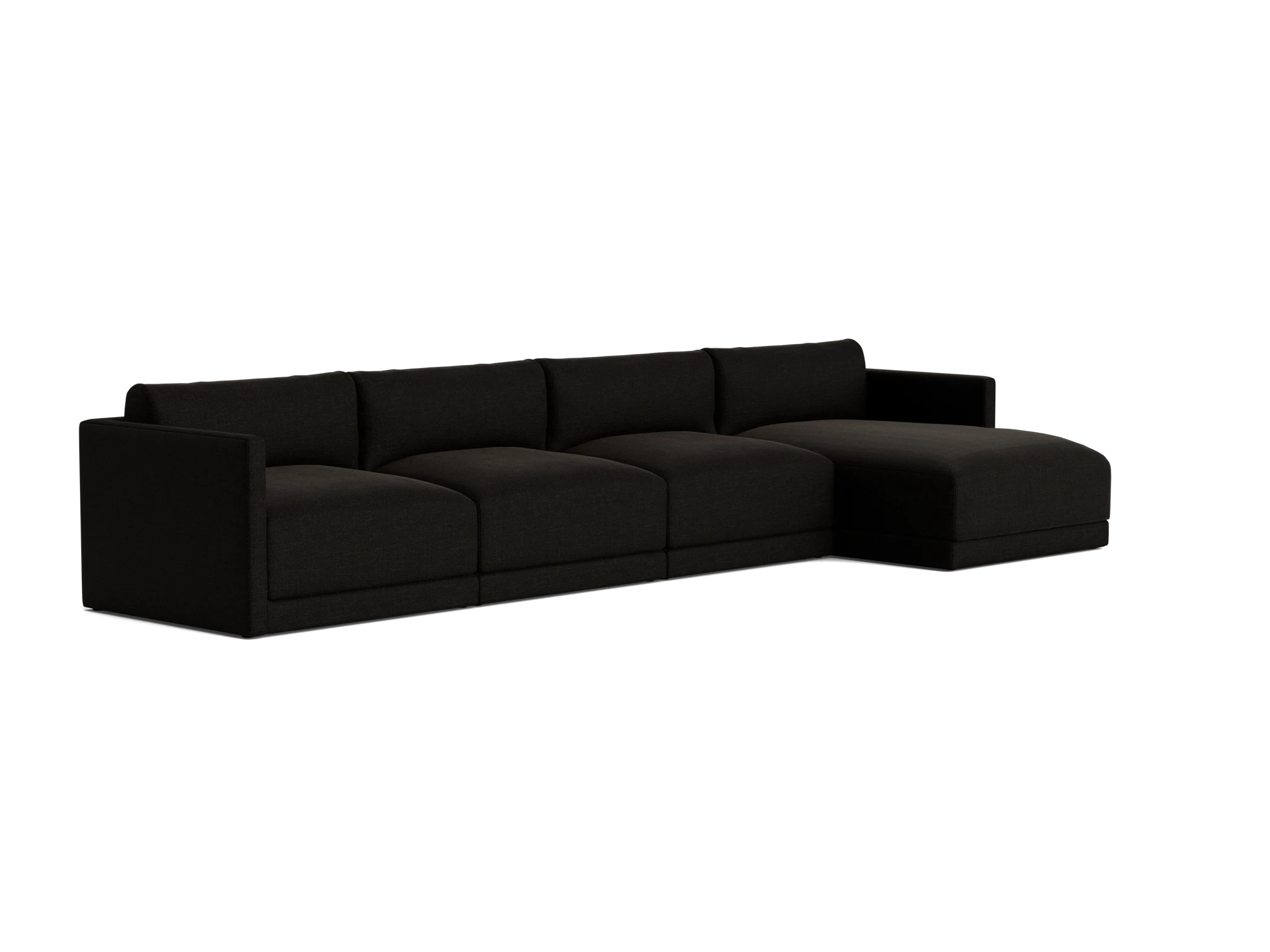 maurice modular grand chaise sectional milo onyx