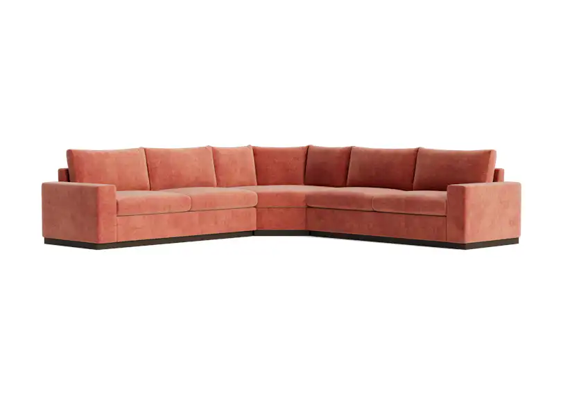holt modular wedge corner sectional plush terra rose