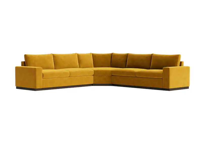 holt modular wedge corner sectional harper amber gold