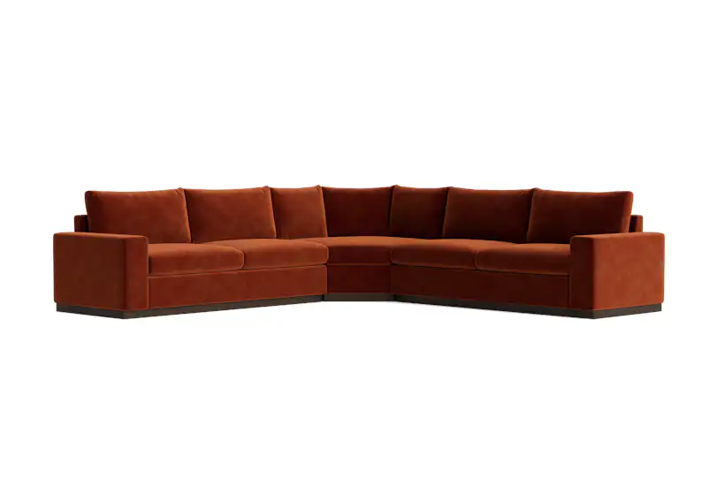 holt modular wedge corner sectional harper cinnamon