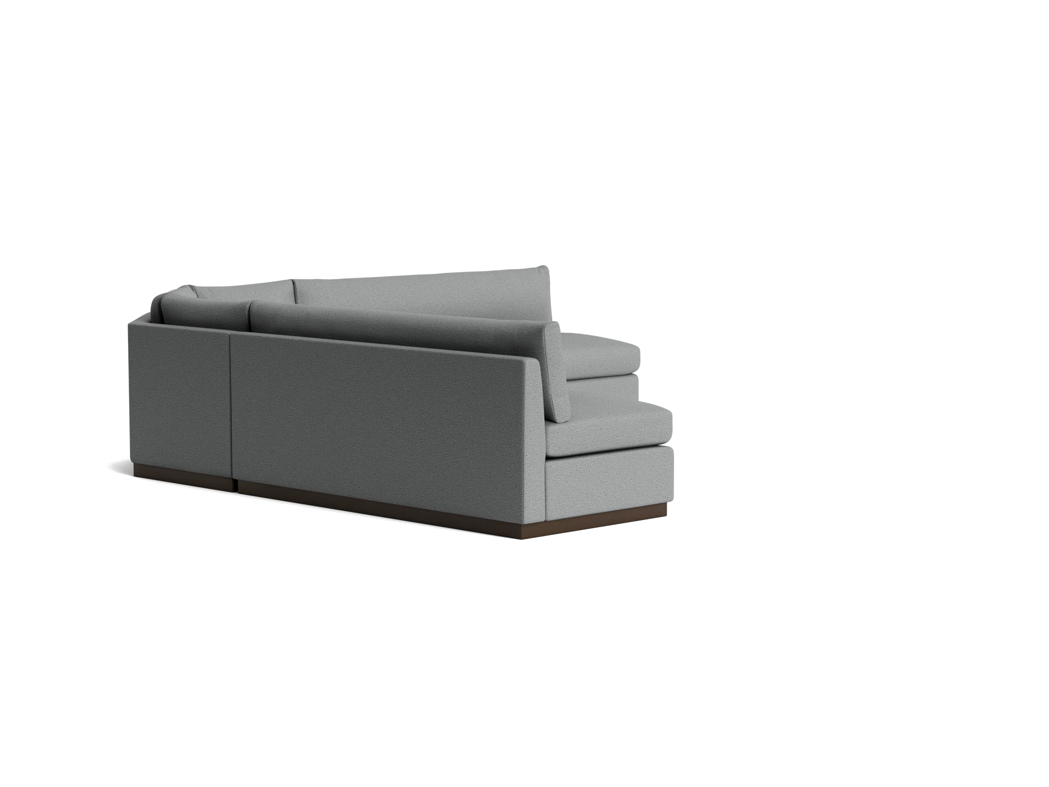holt modular wedge armless corner sectional essence ash