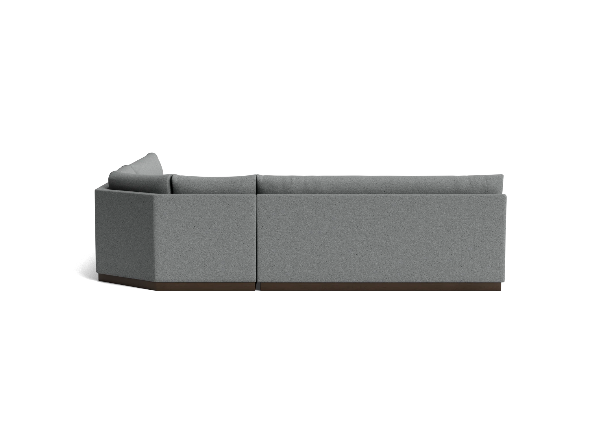 holt modular wedge armless corner sectional essence ash