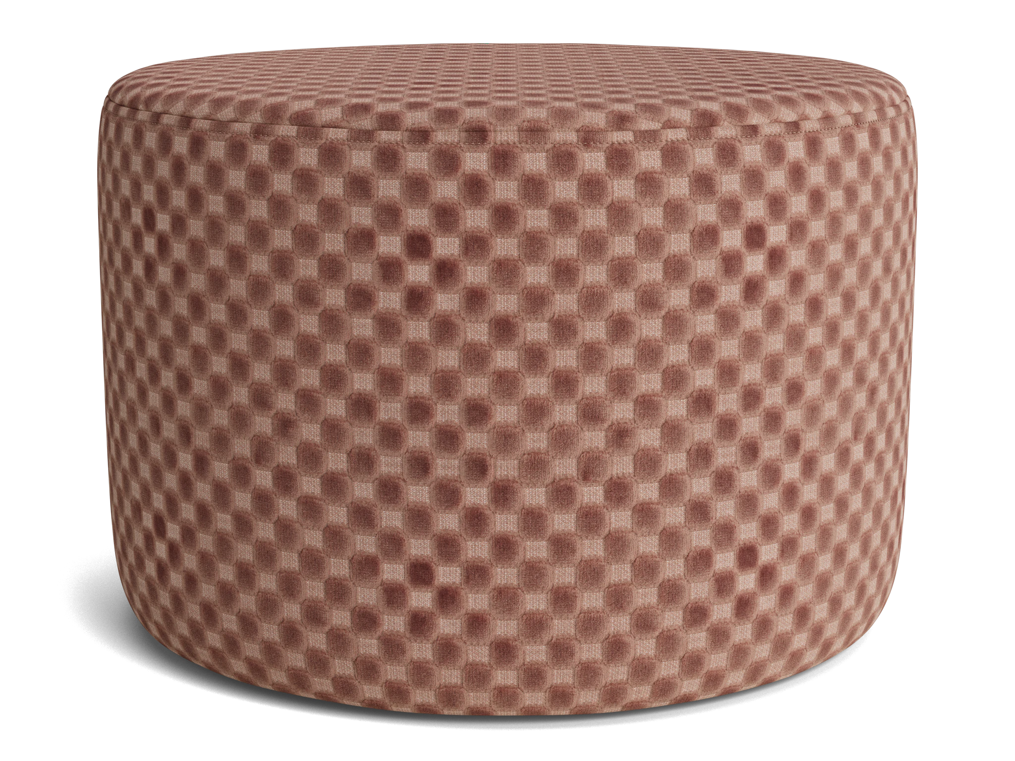 hanna petite ottoman checker pantone mocha mousse
