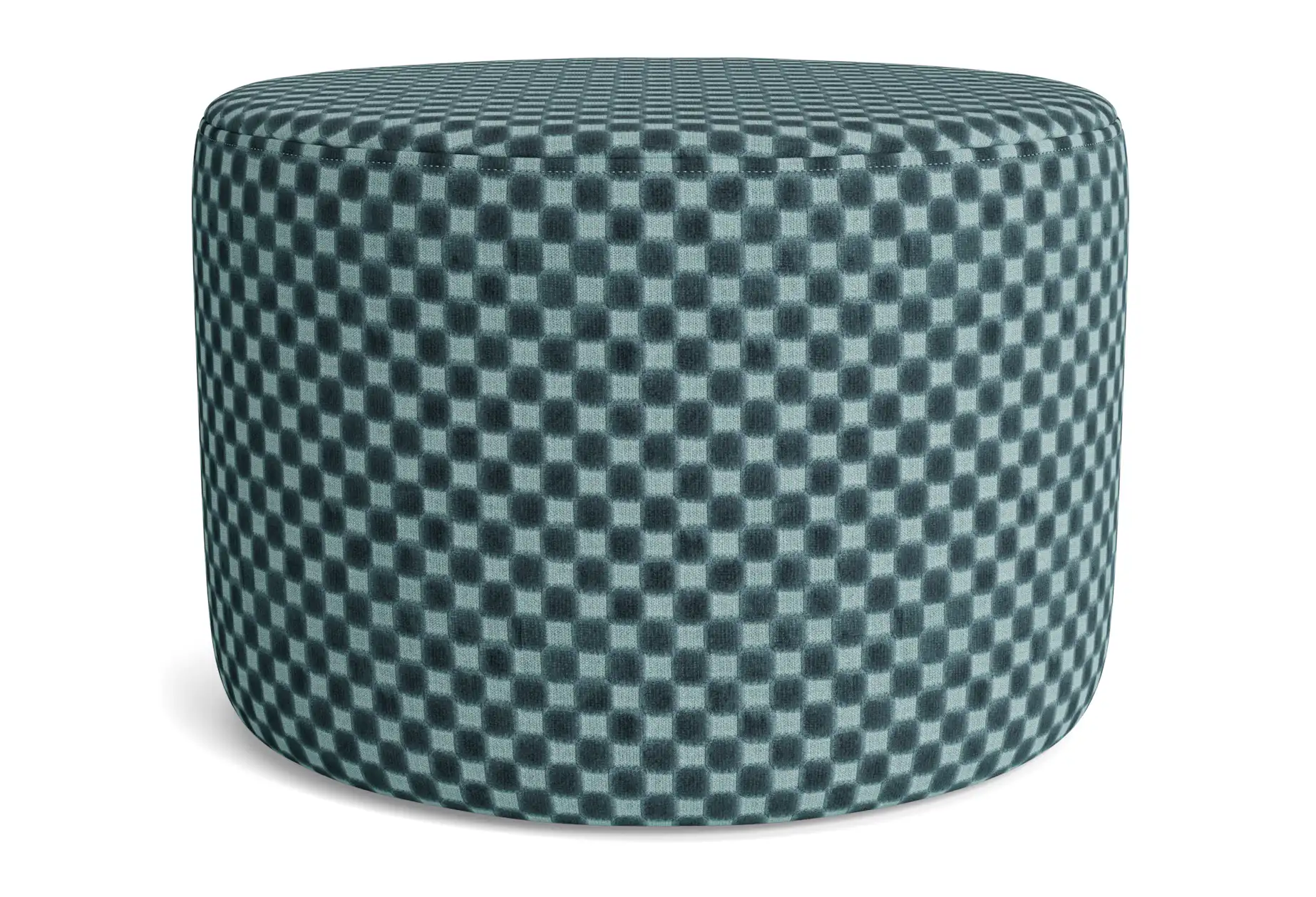 hanna petite ottoman checker pantone tapestry