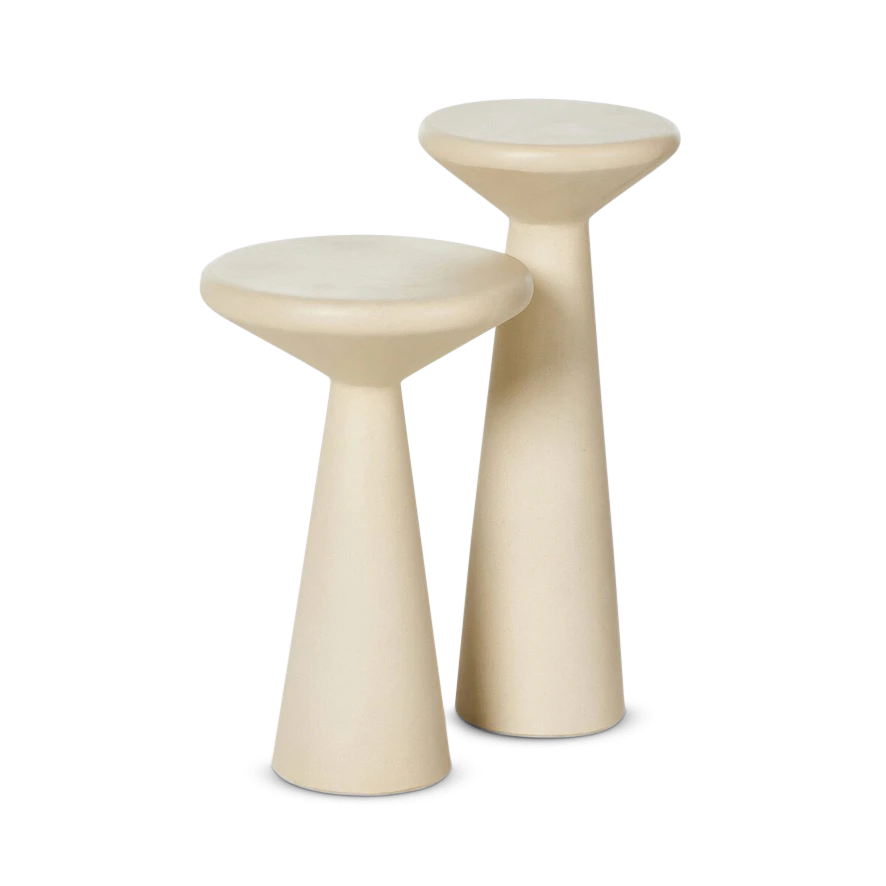 ntrlcrm ravine concrete accent tables (set