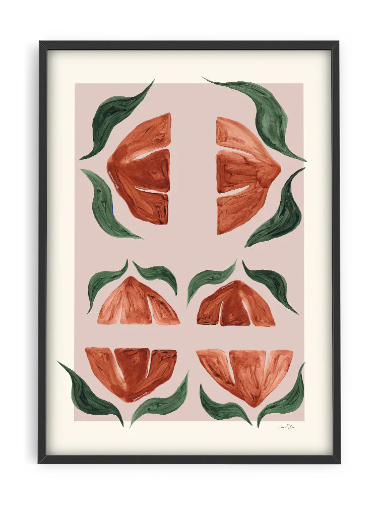 Anna Morner - Rod Blomma Art Print