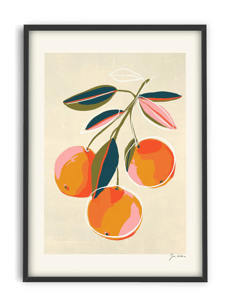 zoe oranges art print