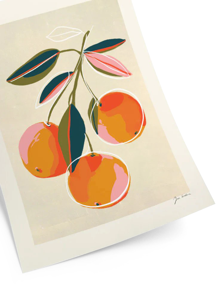 zoe oranges art print