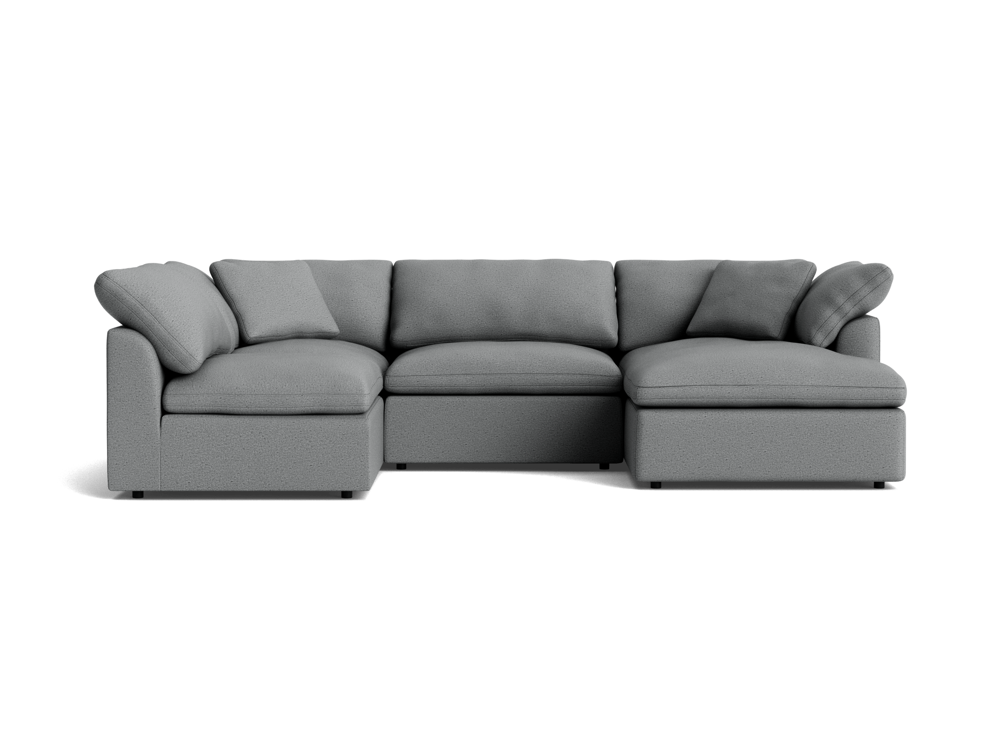 bryant modular double chaise sofa bumper sectional essence ash