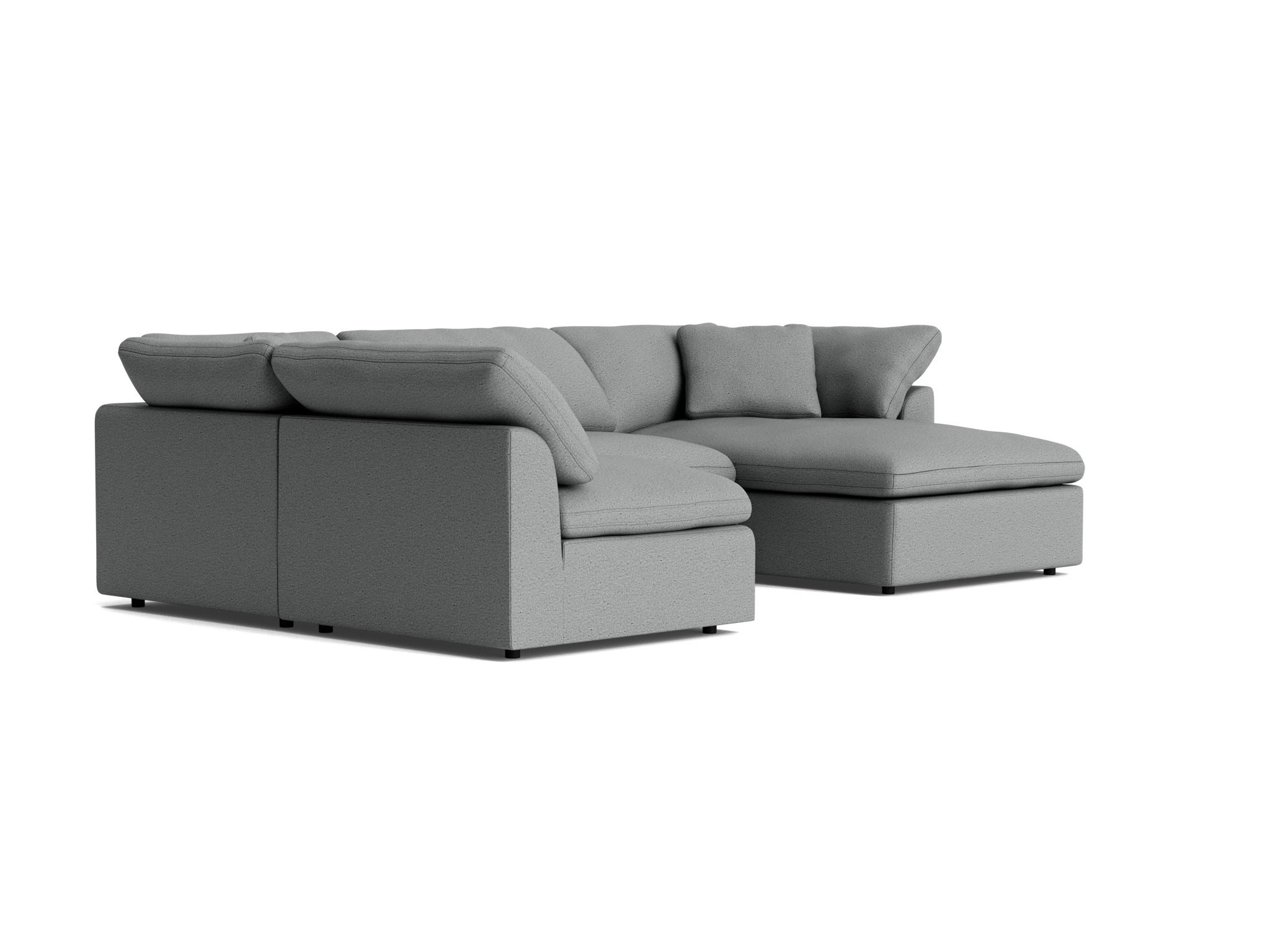 bryant modular double chaise sofa bumper sectional essence ash