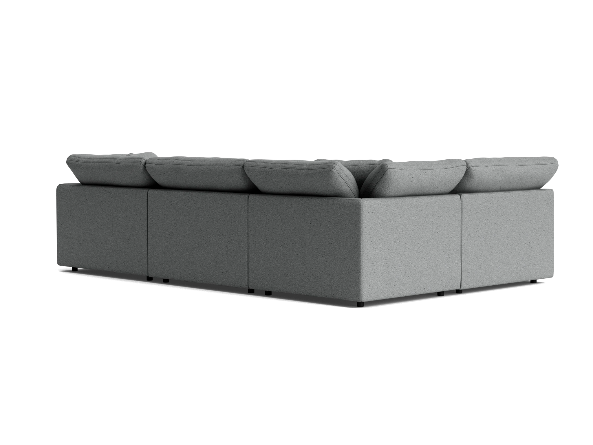 bryant modular double chaise sofa bumper sectional essence ash