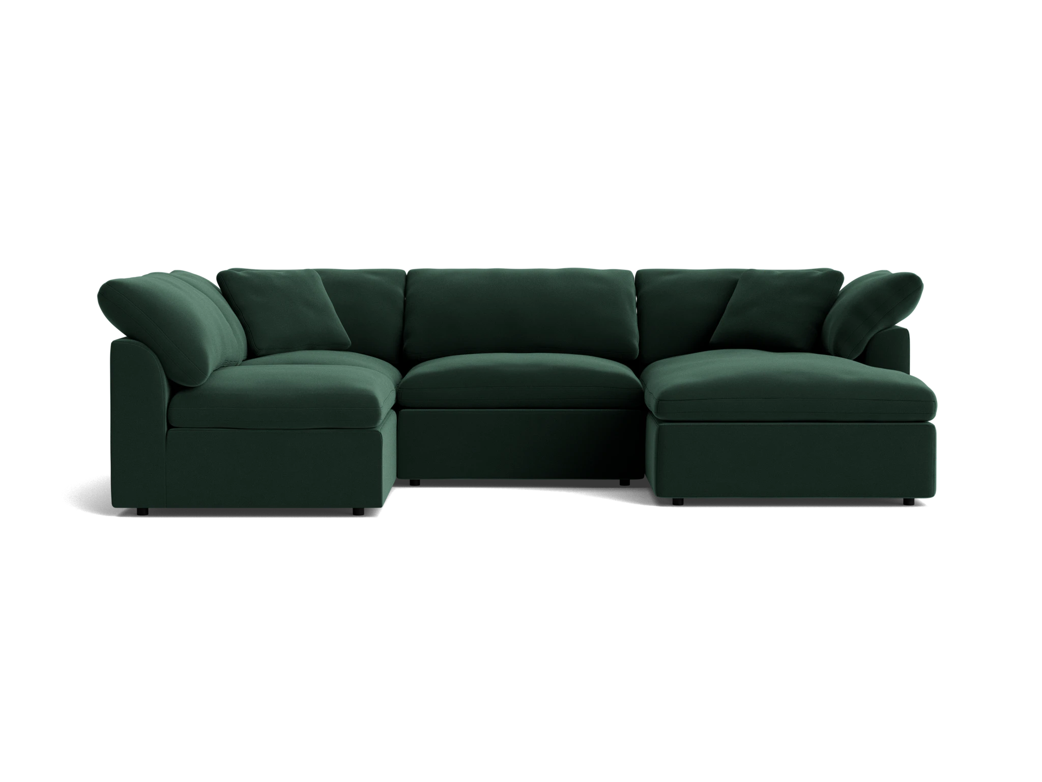 bryant modular double chaise sofa bumper sectional royale evergreen