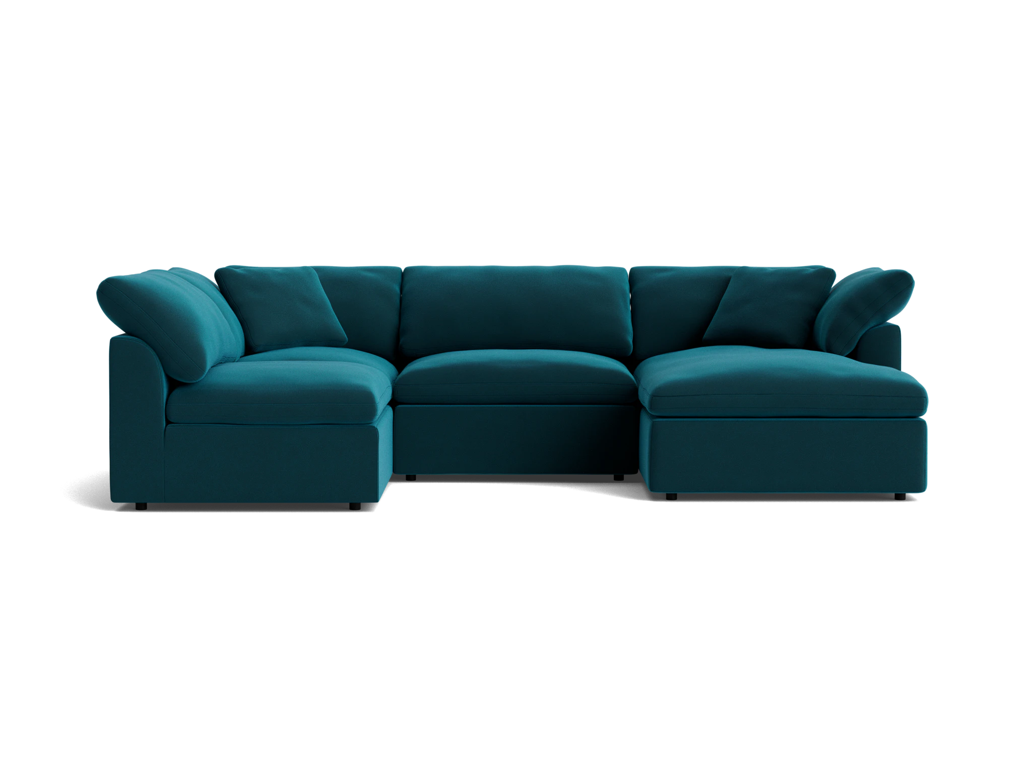 bryant modular double chaise sofa bumper sectional royale peacock