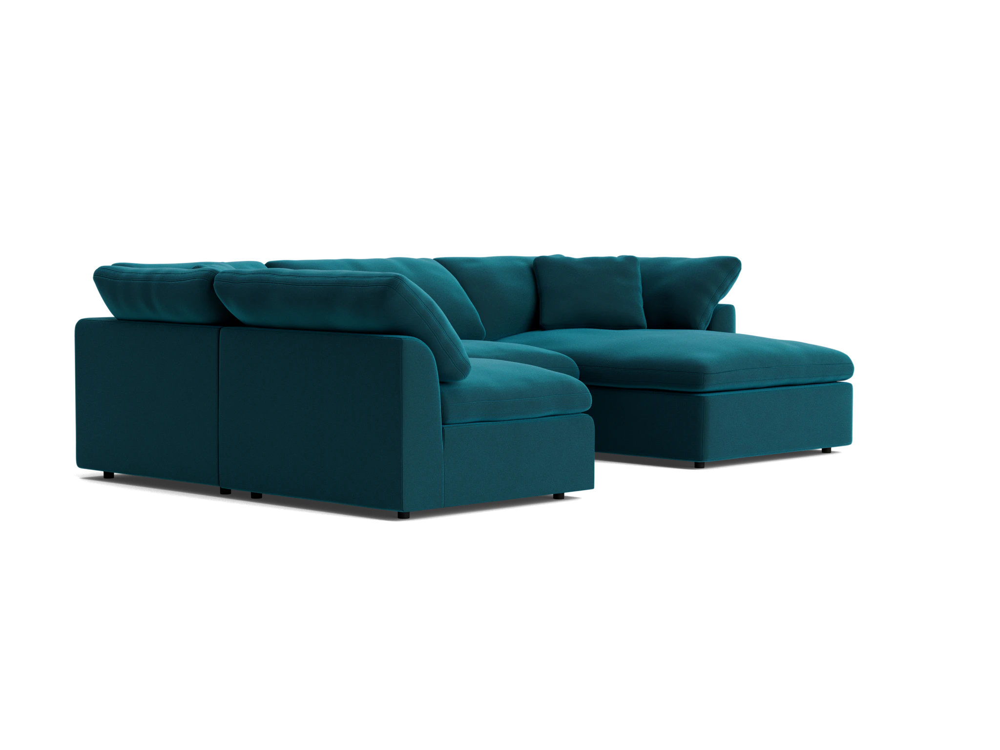 bryant modular double chaise sofa bumper sectional royale peacock