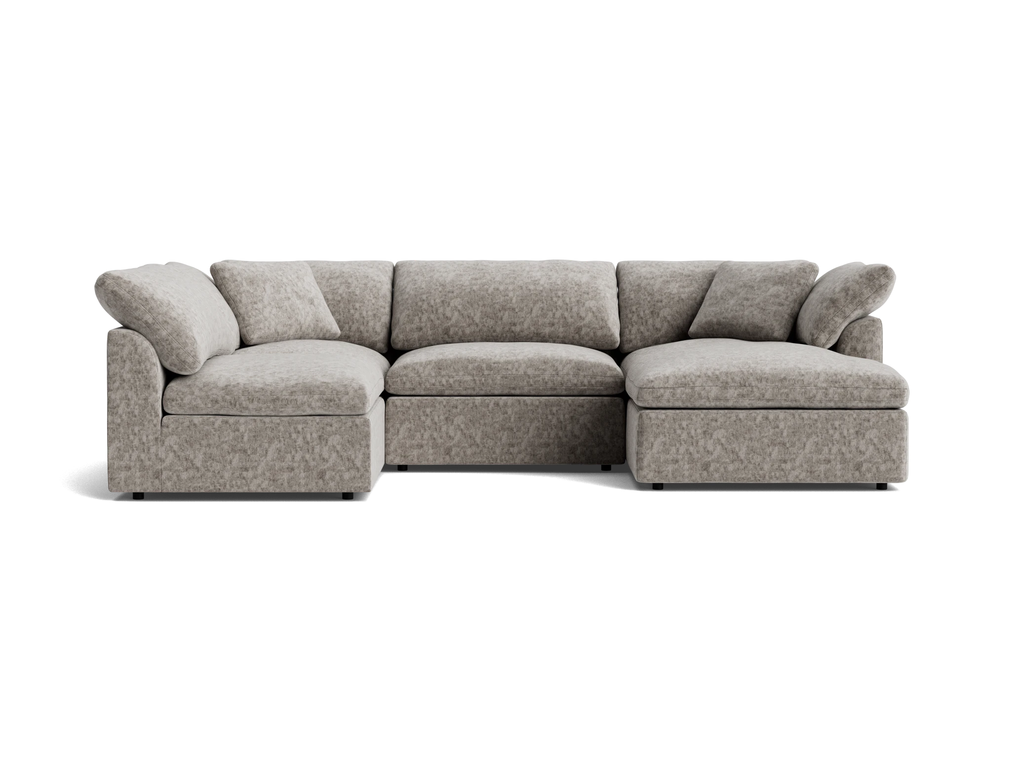 bryant modular double chaise sofa bumper sectional prime stone