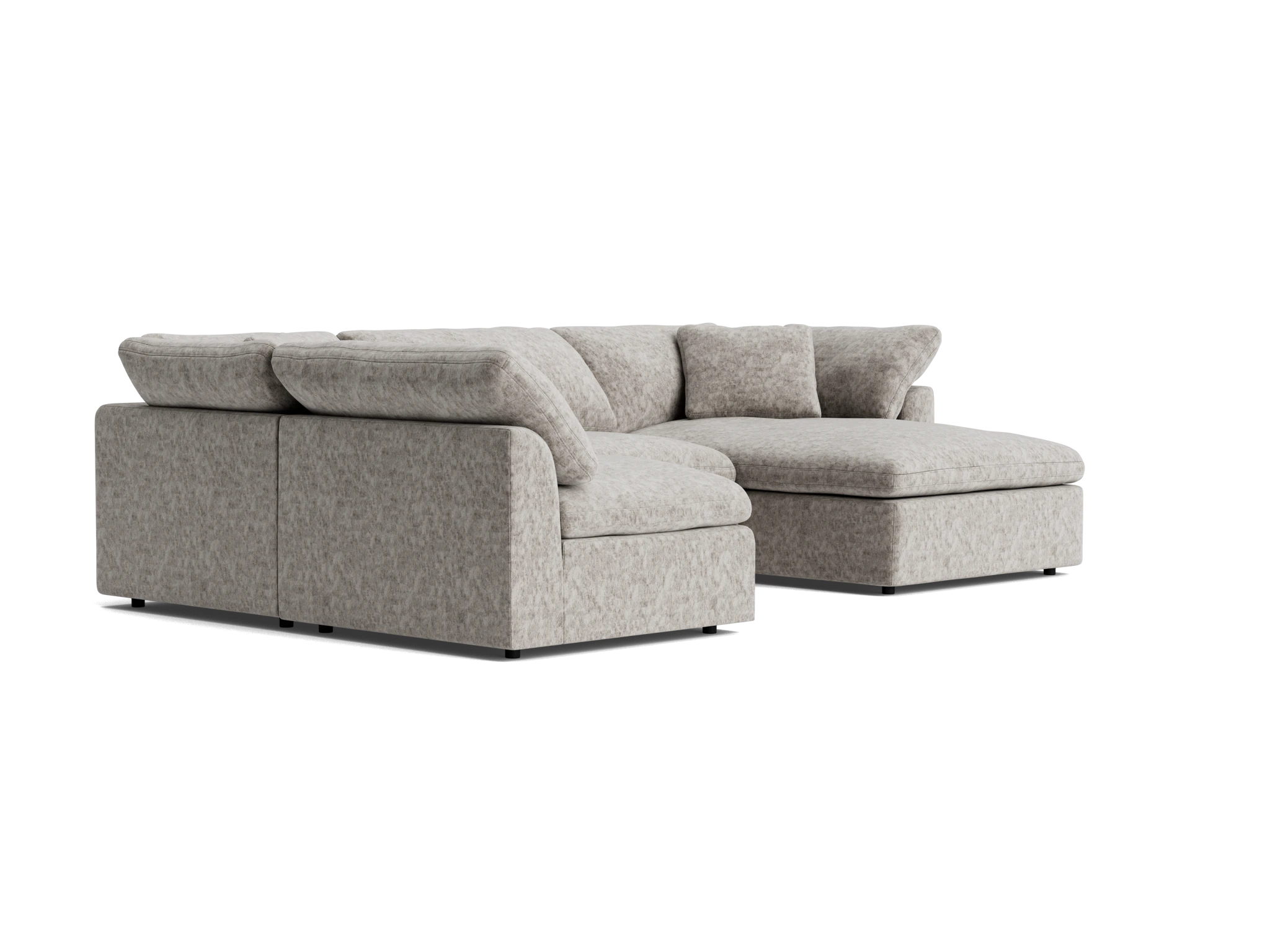 bryant modular double chaise sofa bumper sectional prime stone