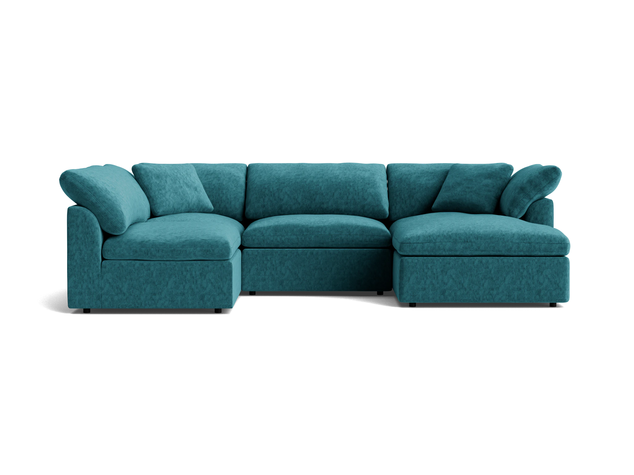 bryant modular double chaise sofa bumper sectional prime peacock