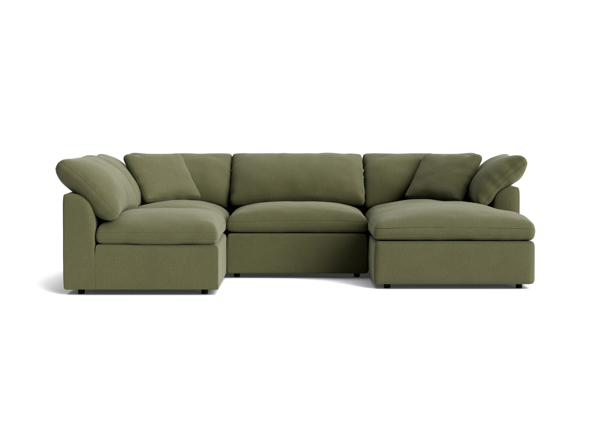 bryant modular double chaise sofa bumper sectional faithful olive