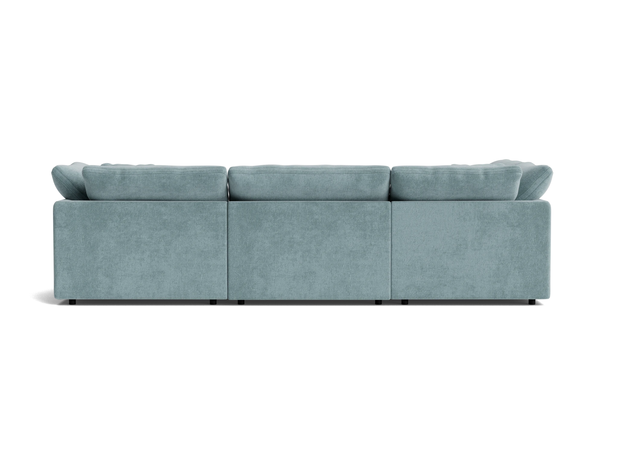 bryant modular double chaise sofa bumper sectional plush mist