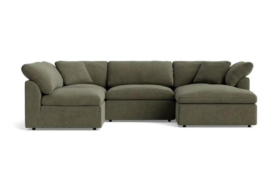 bryant modular double chaise sofa bumper sectional kenley spruce