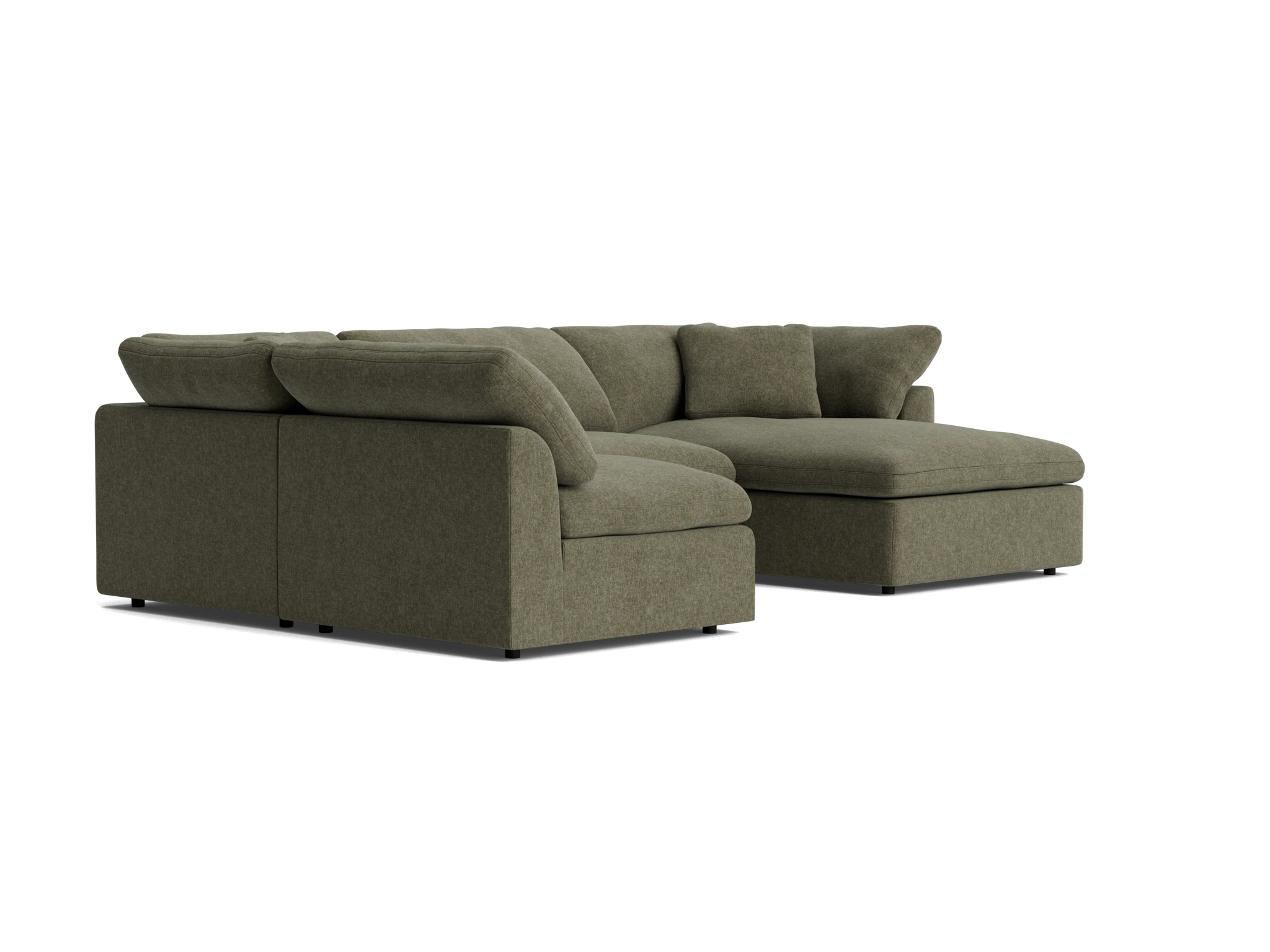bryant modular double chaise sofa bumper sectional kenley spruce