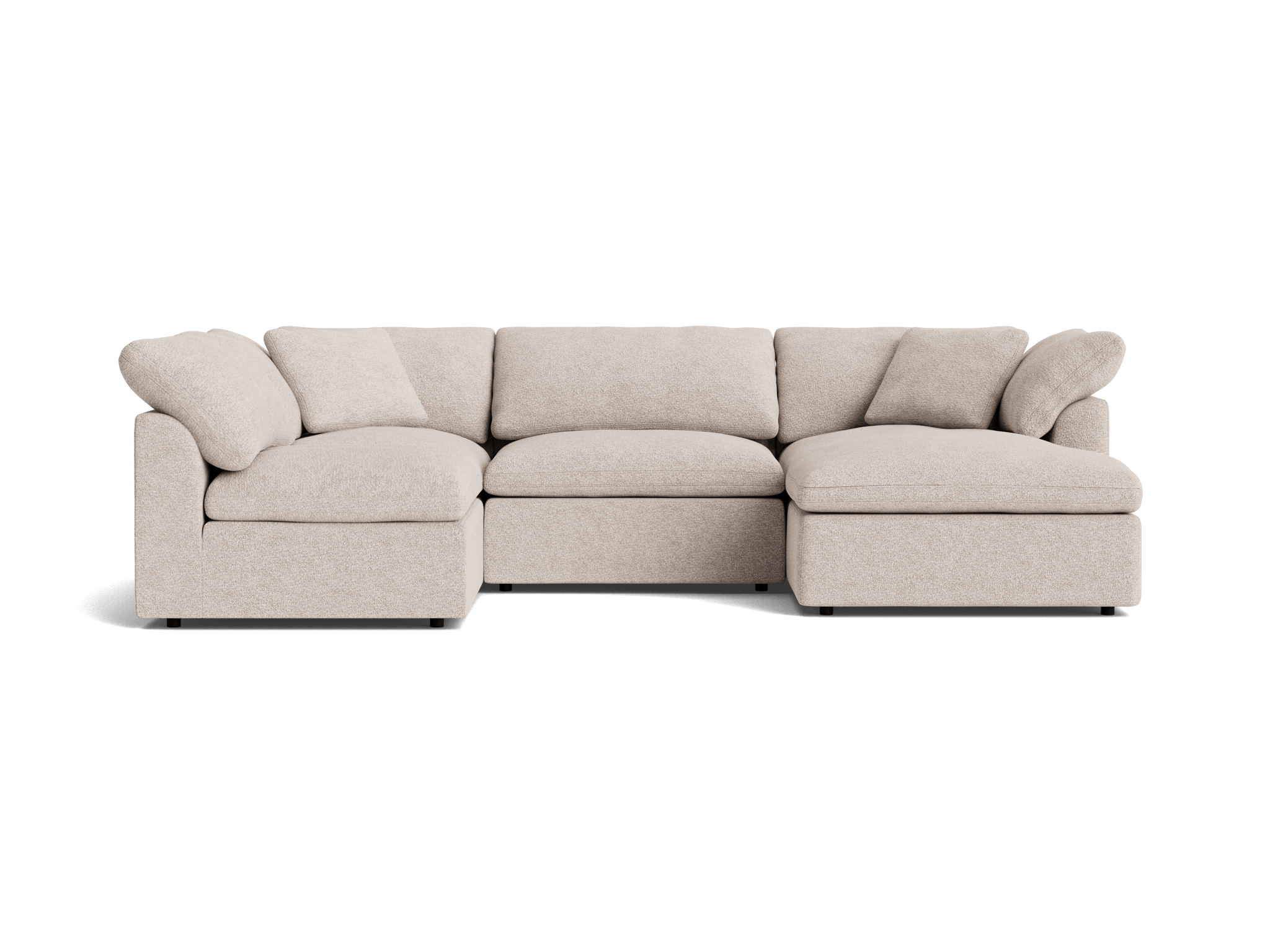 bryant modular double chaise sofa bumper sectional borough cotton