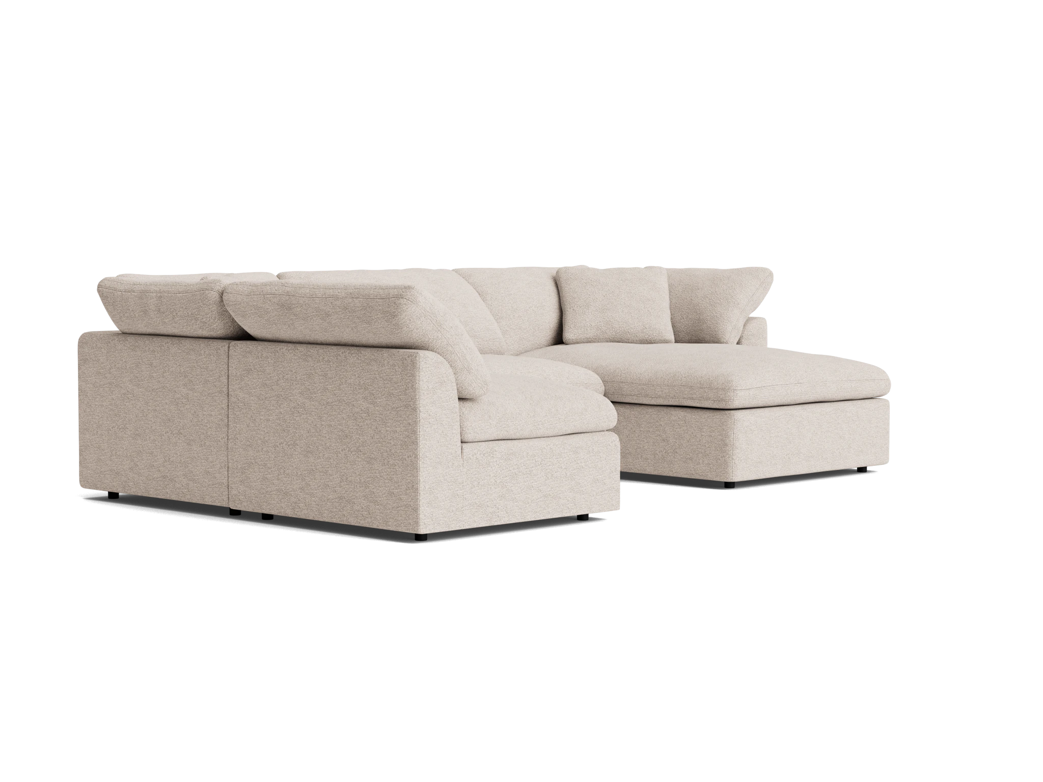 bryant modular double chaise sofa bumper sectional borough cotton