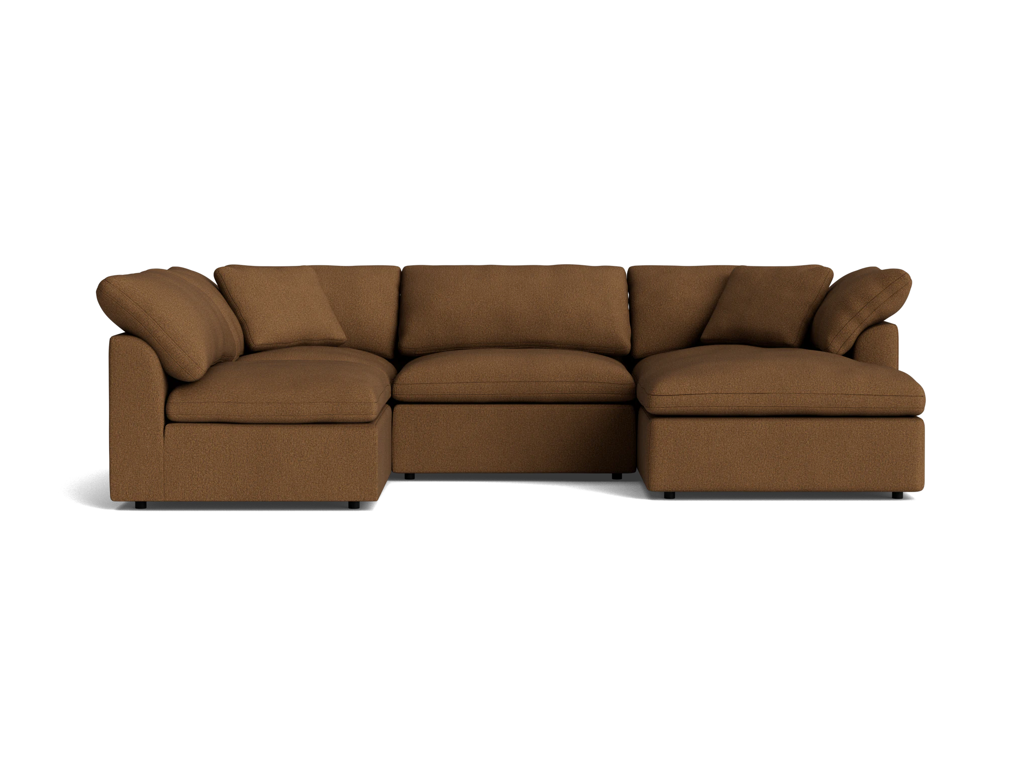 bryant modular double chaise sofa bumper sectional faithful mocha