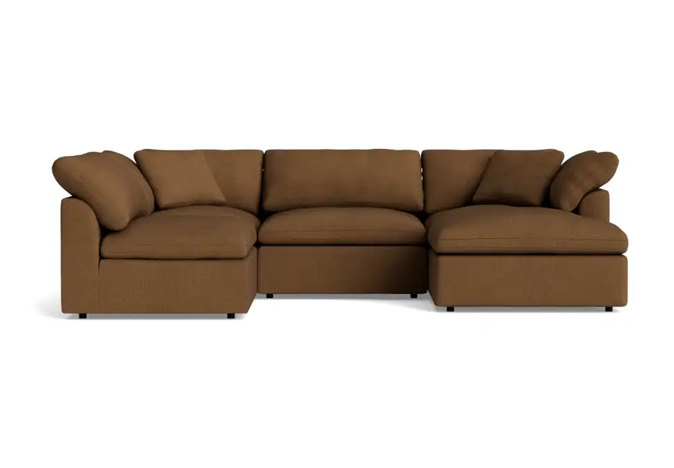 bryant modular double chaise sofa bumper sectional faithful mocha