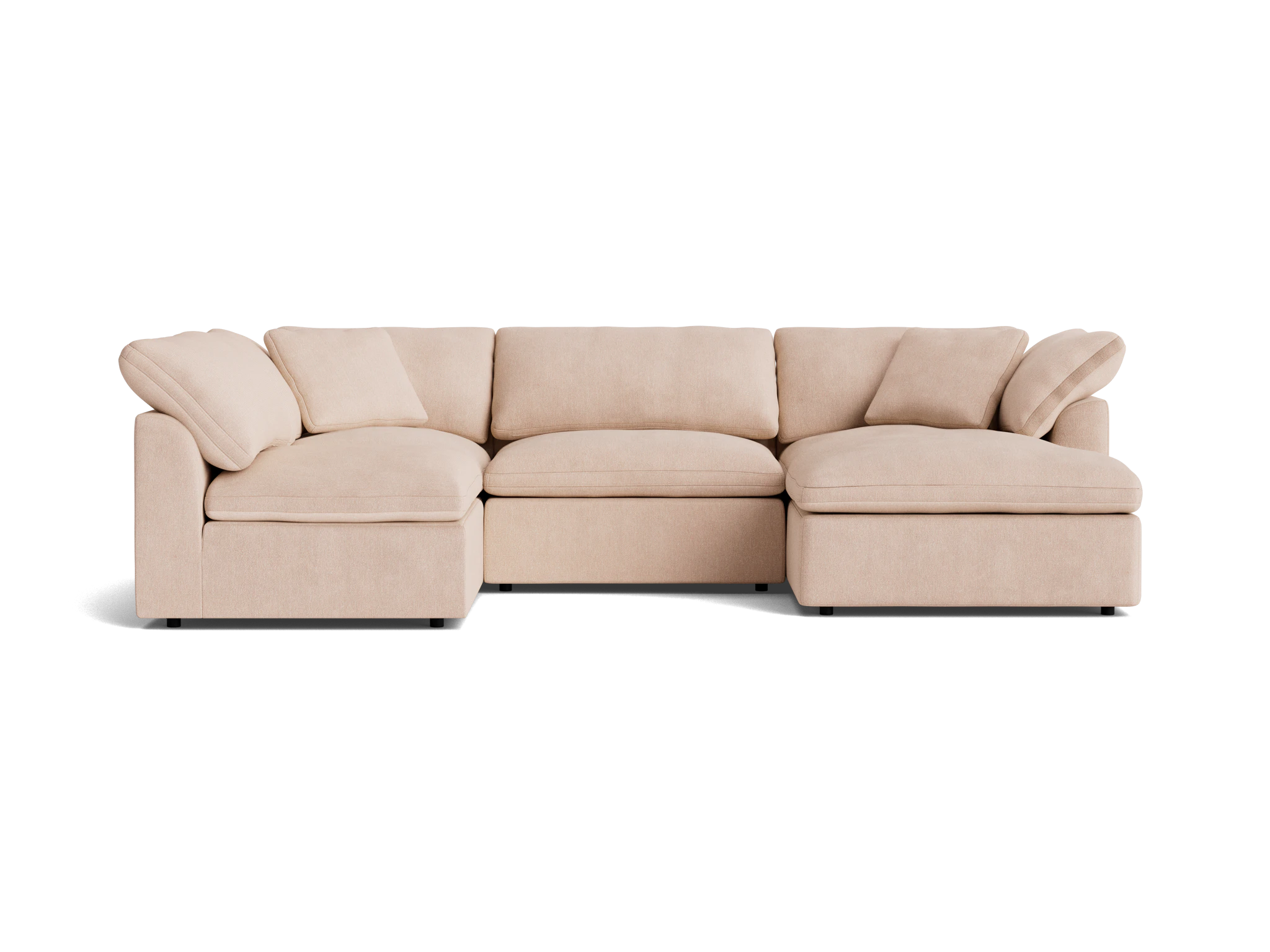 bryant modular double chaise sofa bumper sectional resource oat