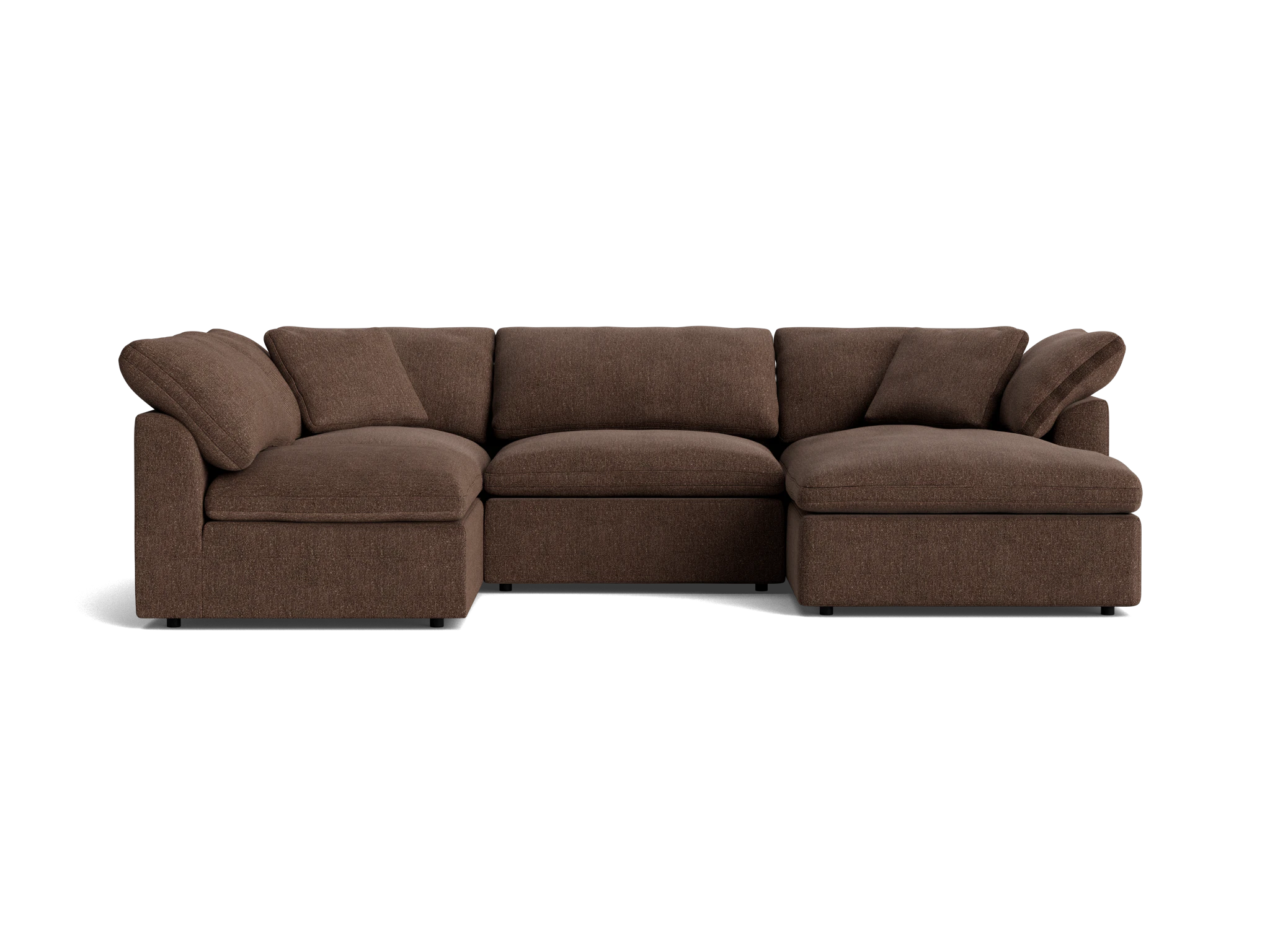 bryant modular double chaise sofa bumper sectional resource truffle